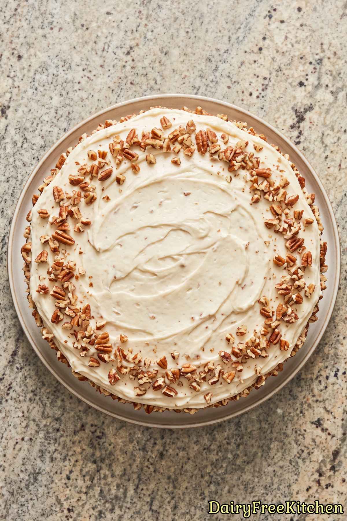 Fluffy dairy free Italian cream cake