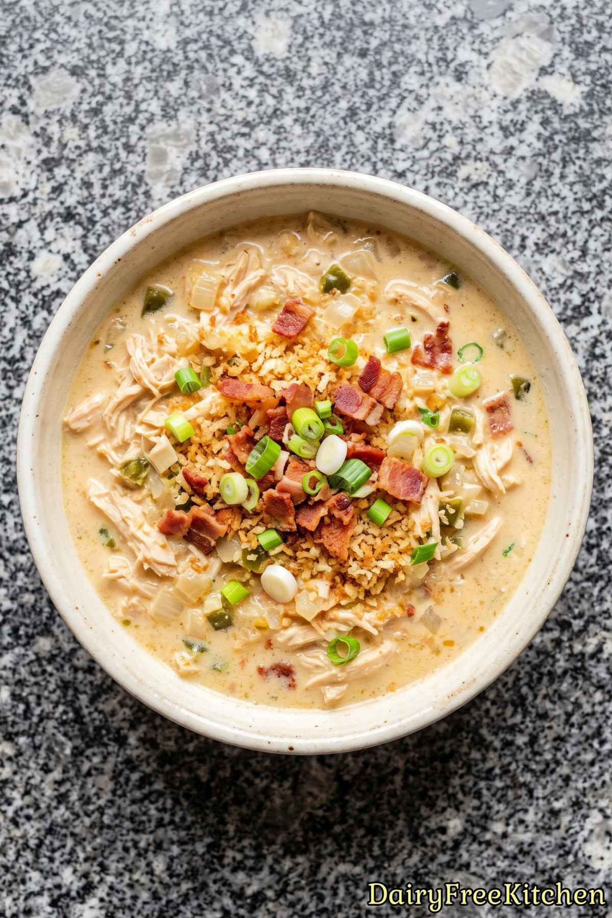Comforting dairy free jalapeno chicken soup