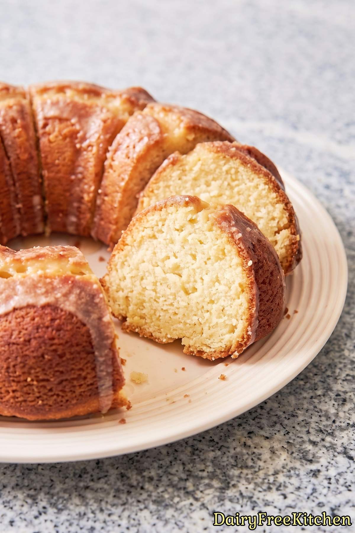 Tender dairy free butter cake