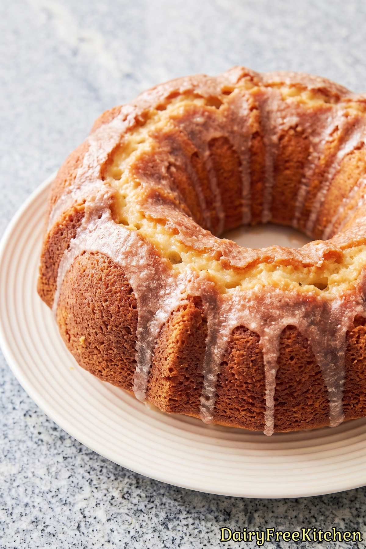 Rich dairy free Kentucky cake