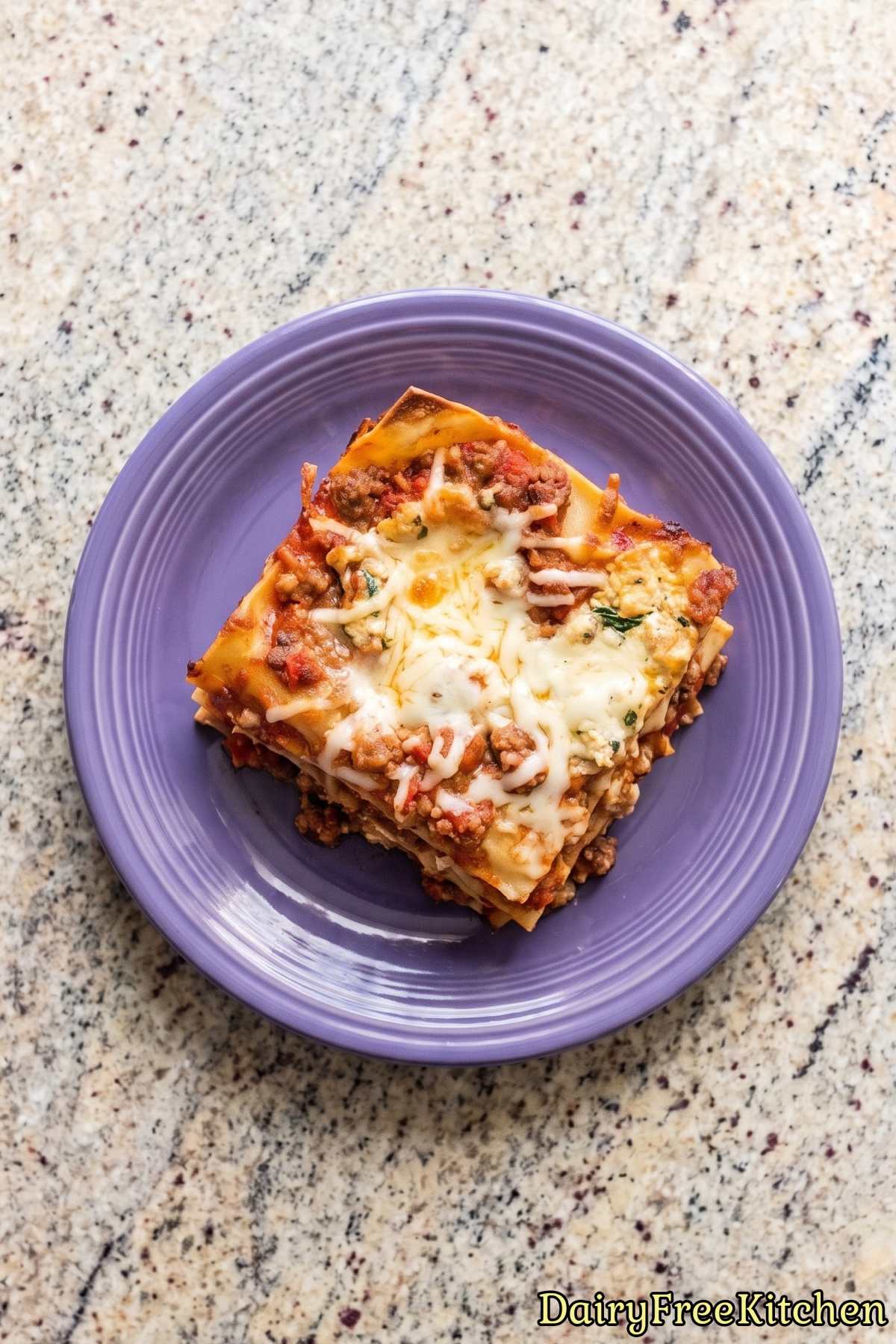 Homemade dairy free lasagna with cashew cheese