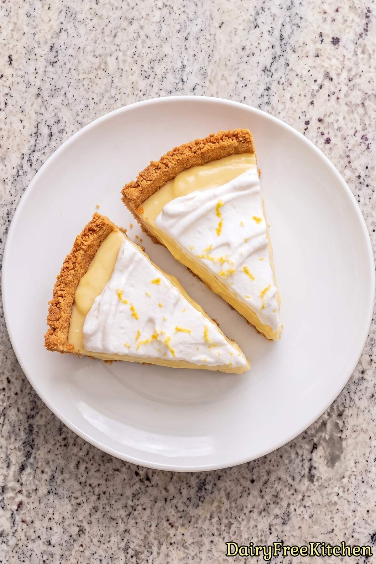 Creamy dairy free lemon pie