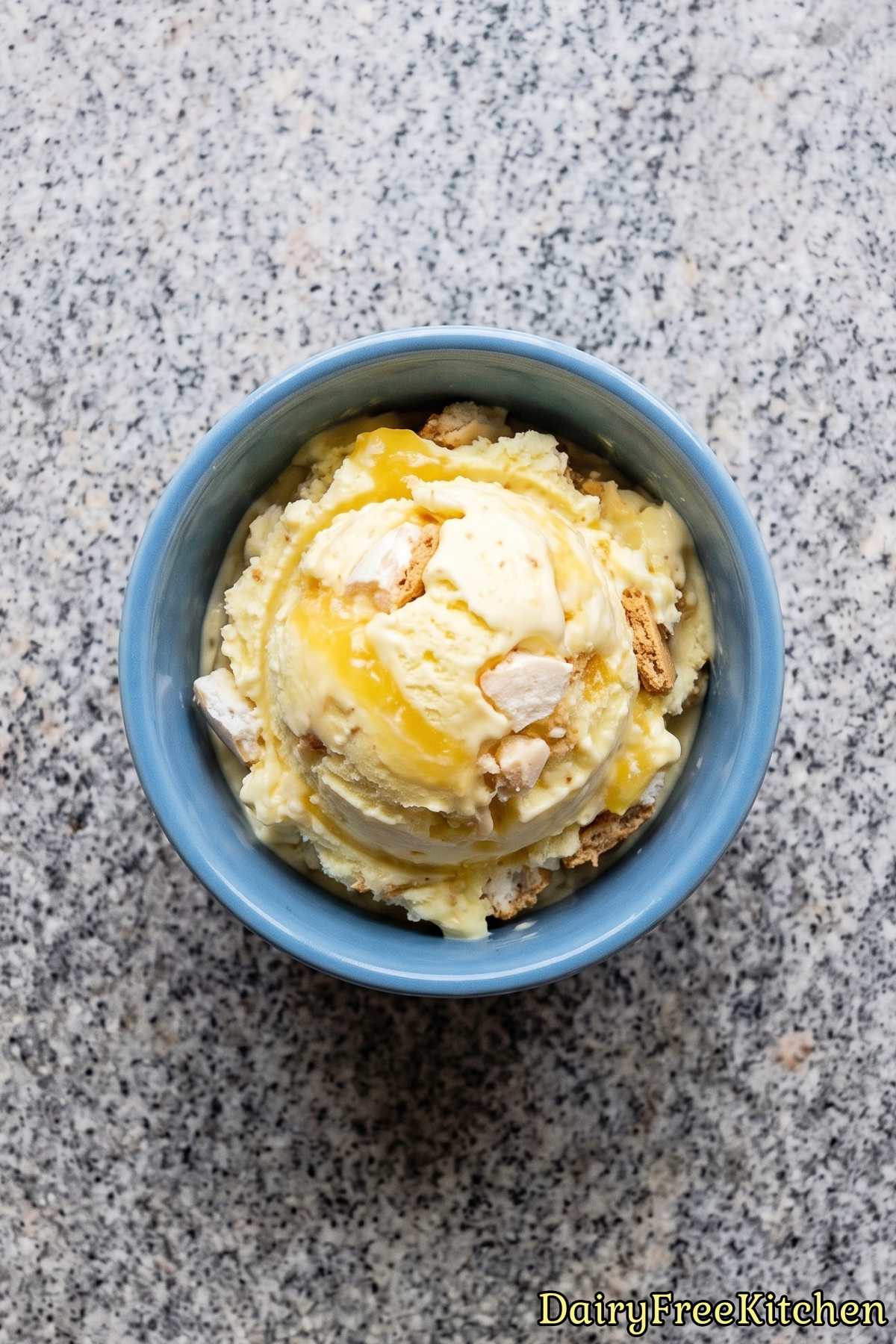 Creamy vegan lemon meringue pie ice cream