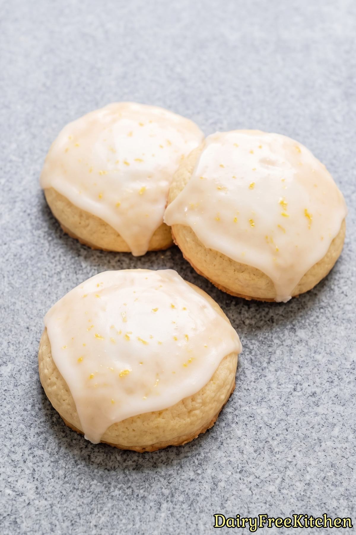 Tender dairy free lemon ricotta cookies