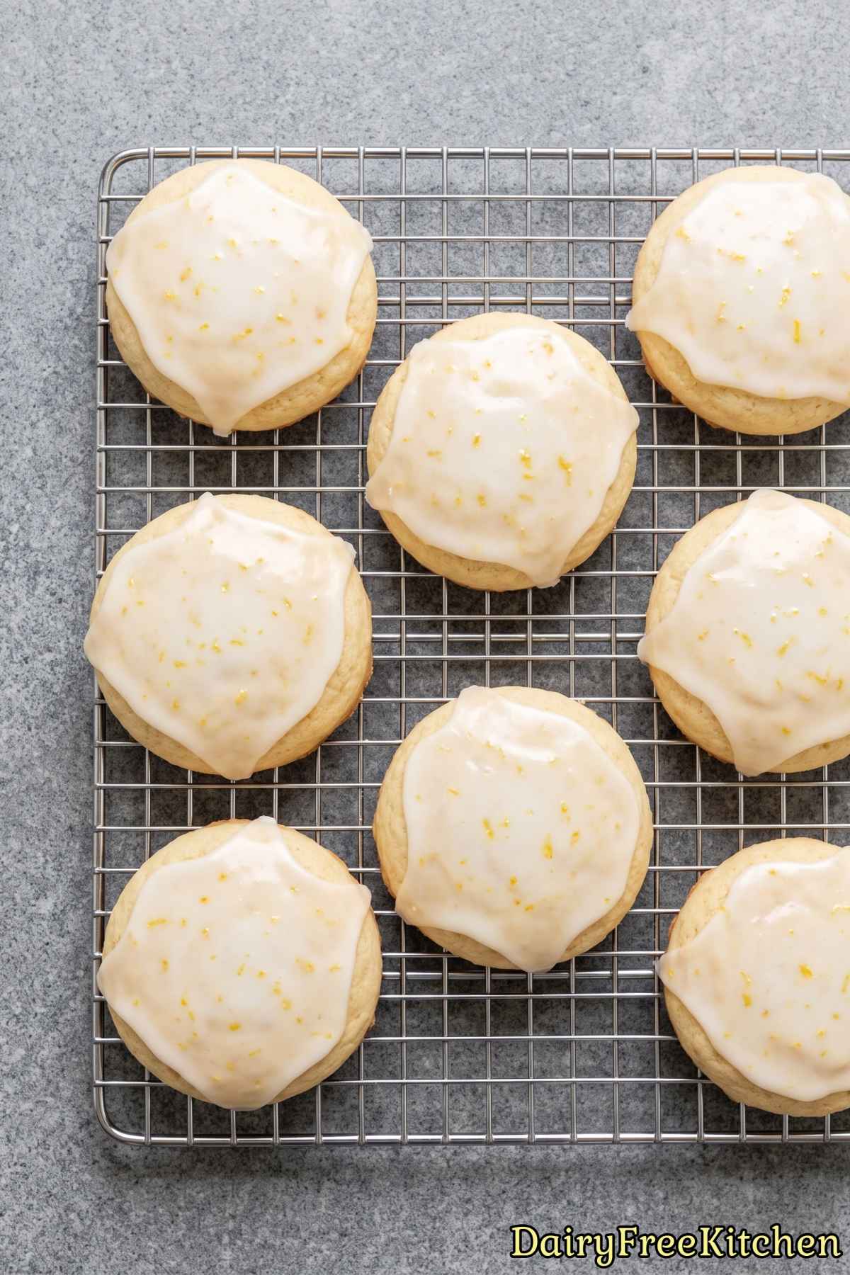 Plated dairy free lemon ricotta cookies