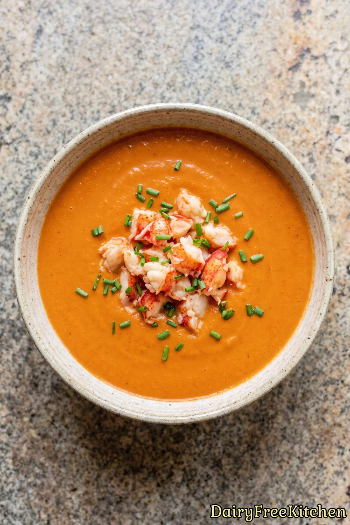 Comforting dairy free lobster bisque