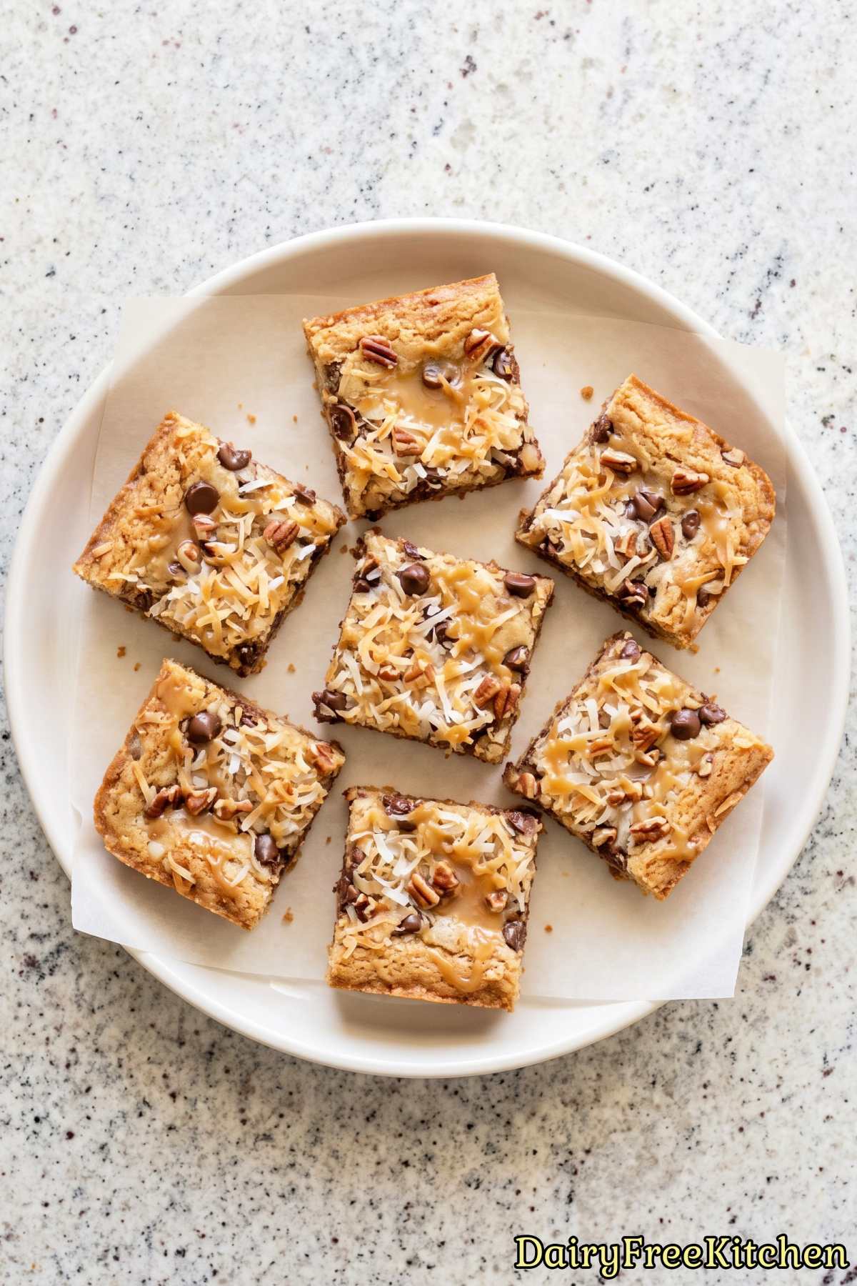 Fresh dairy free magic cookie bars