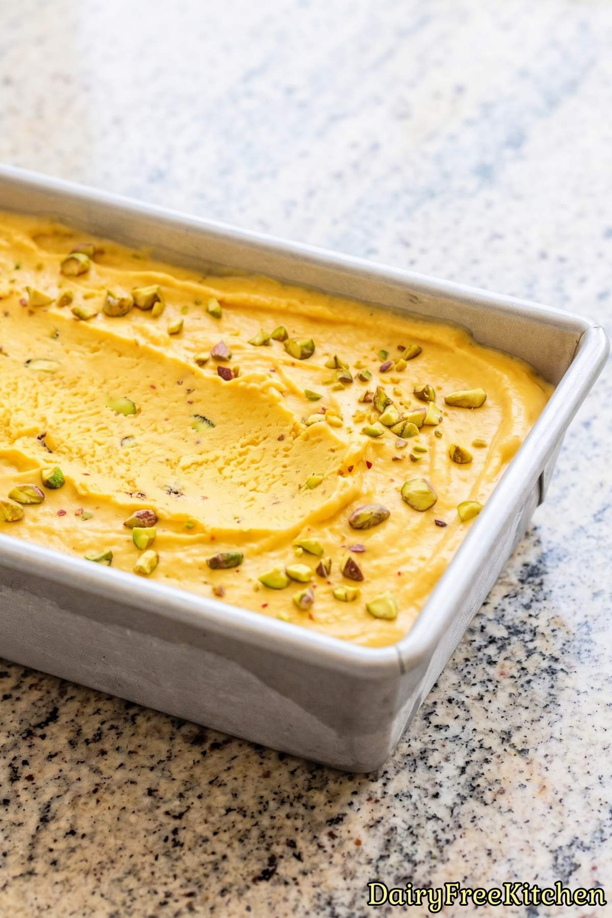 Bright dairy free mango lassi frozen yogurt