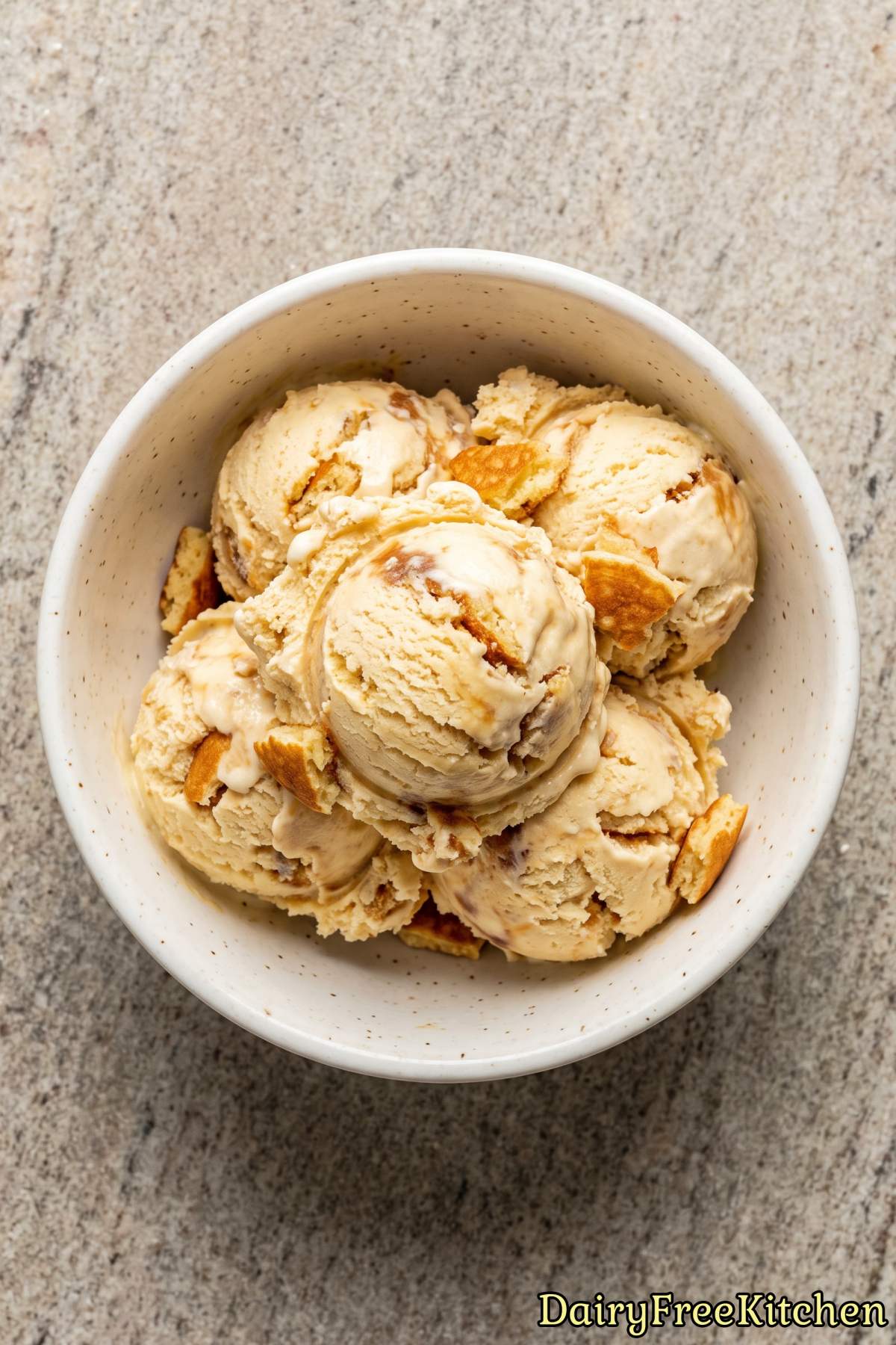 Creamy dairy free maple pancake ice cream