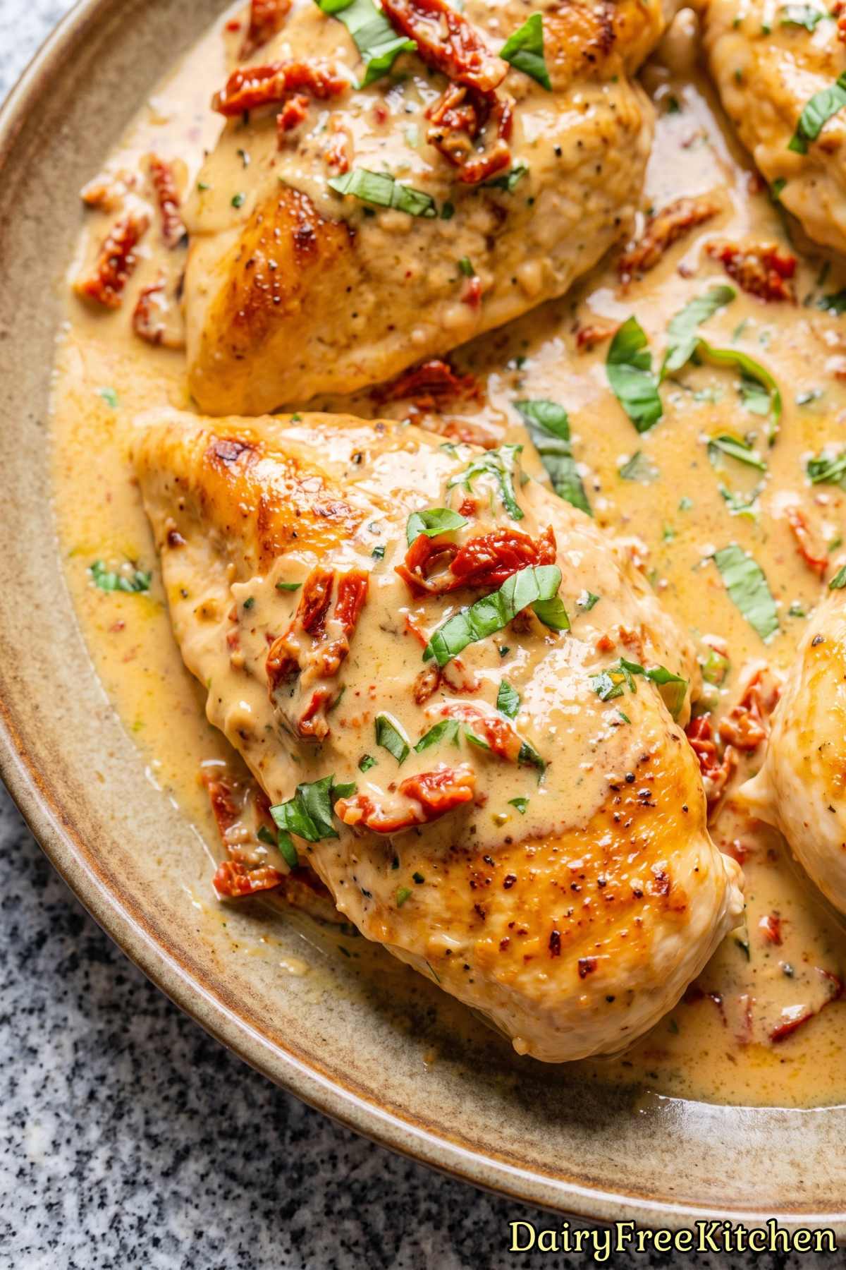 Tender marry me chicken with sun dried tomatoes