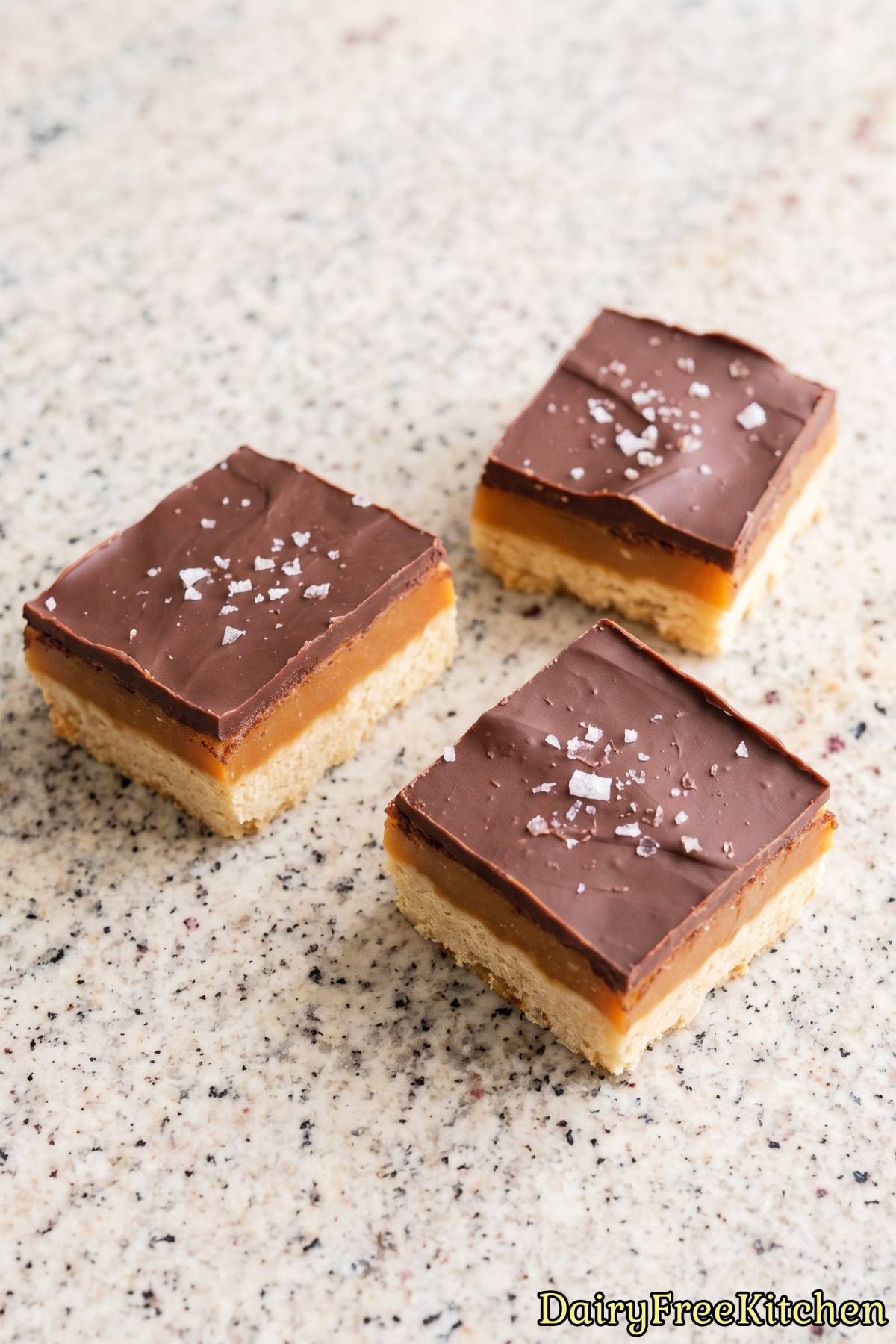 Chocolate caramel dairy free shortbread