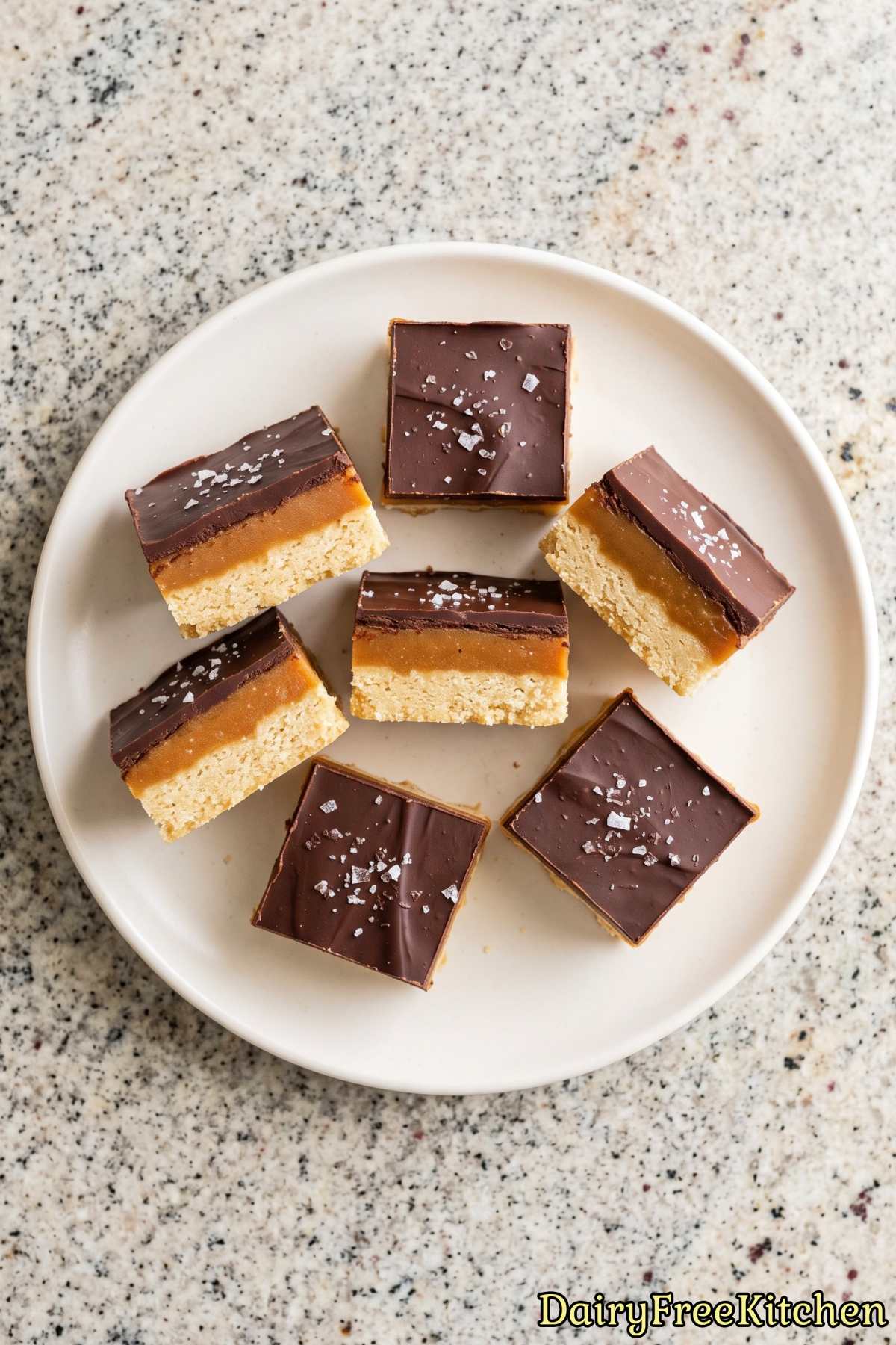Homemade dairy free millionaire shortbread