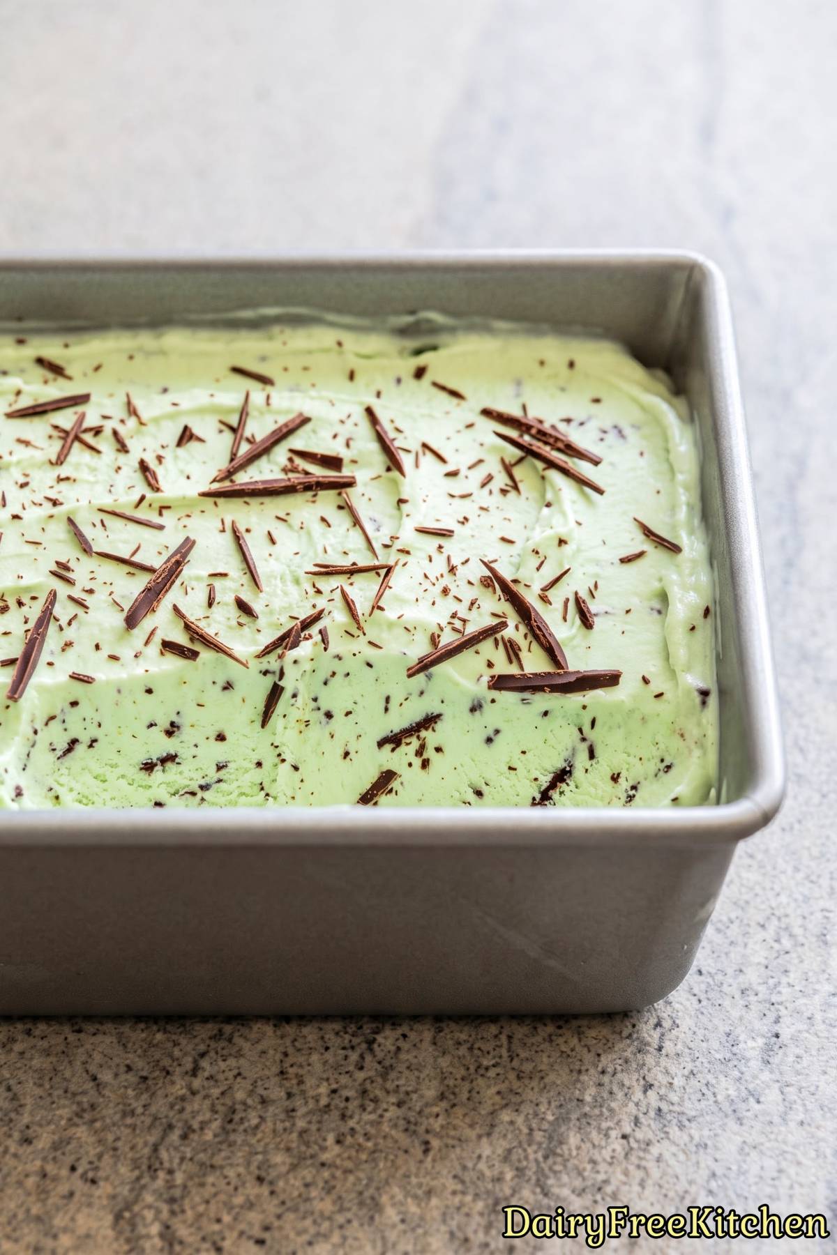 Delicious vegan mint chocolate chip ice cream