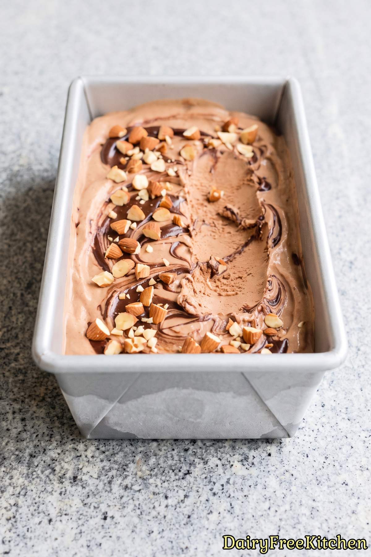 Decadent dairy free mocha fudge ice cream
