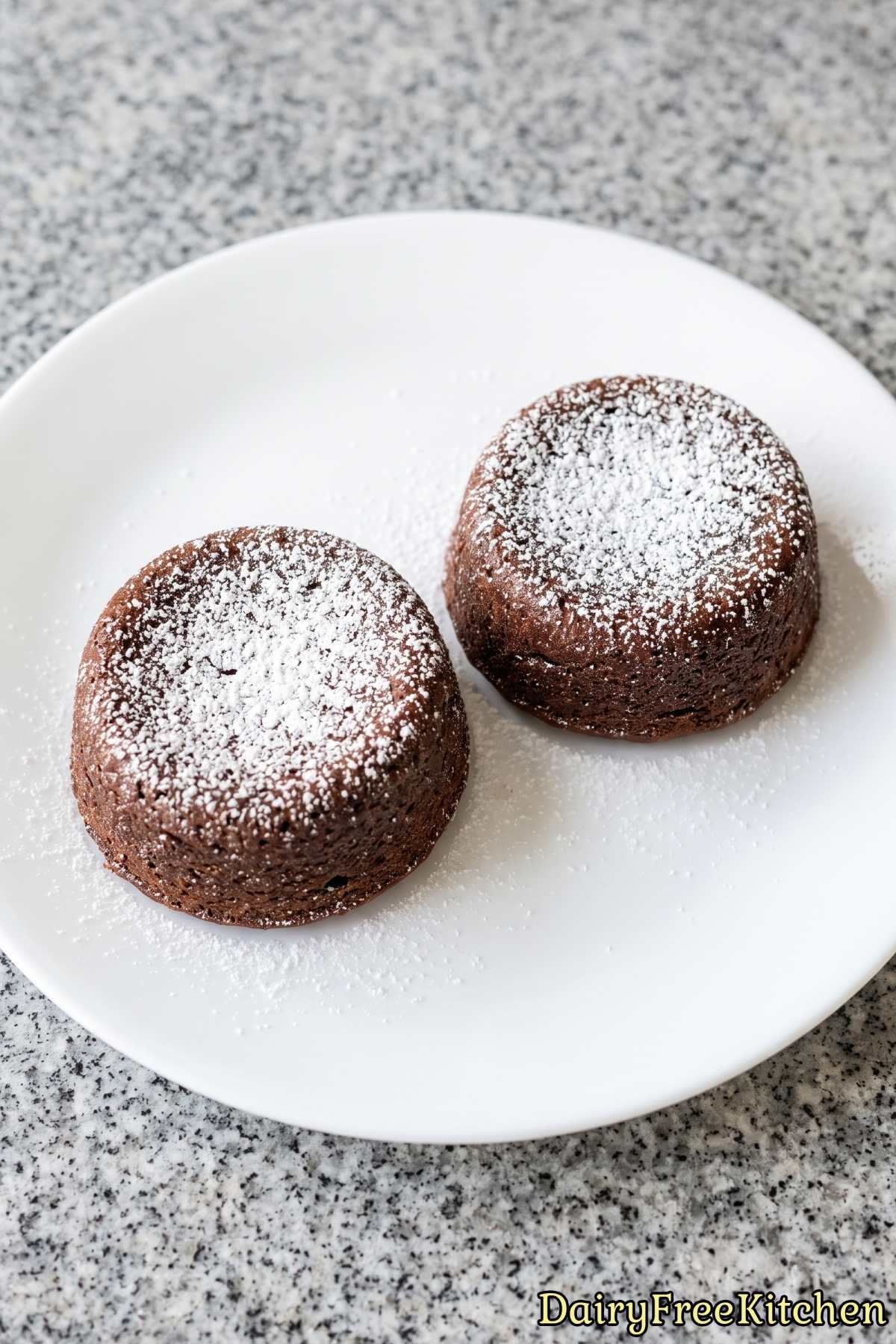 Decadent dairy free lava cakes