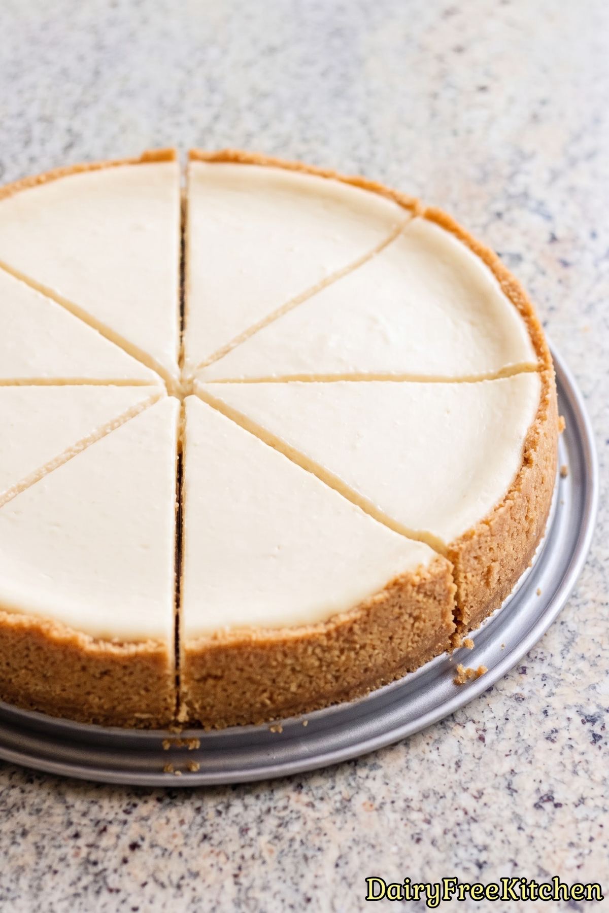 Simple homemade dairy free cheesecake