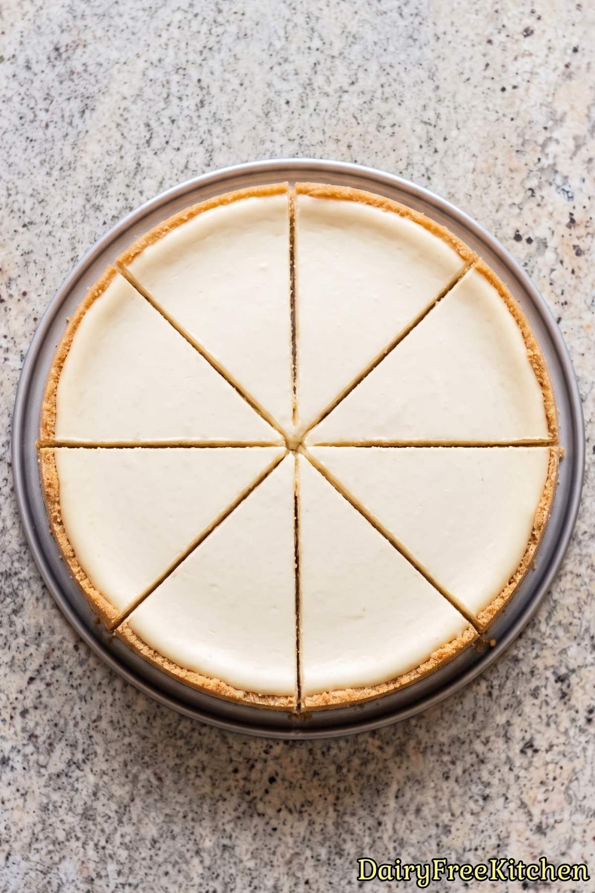 Easy classic dairy free cheesecake slice