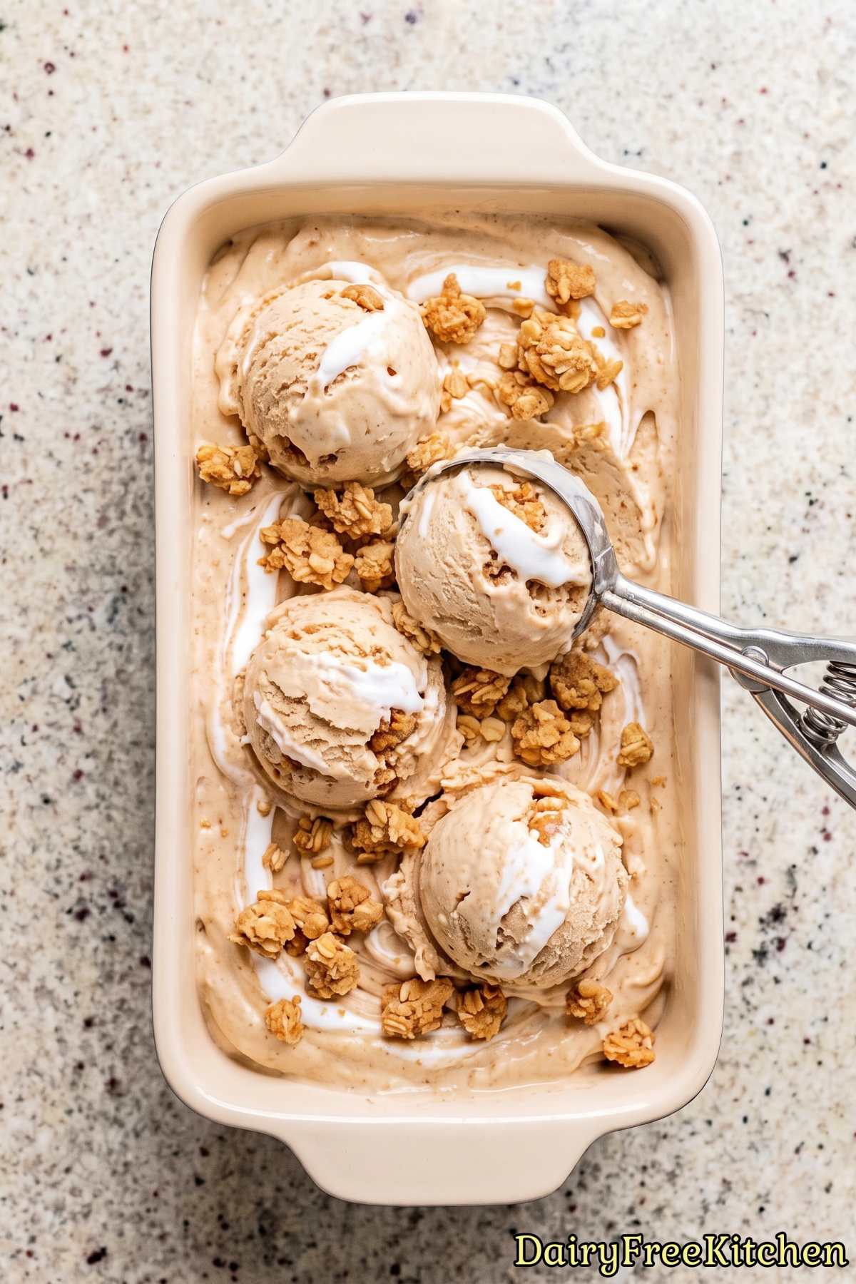 Dairy free oatmeal cream pie dessert bowl