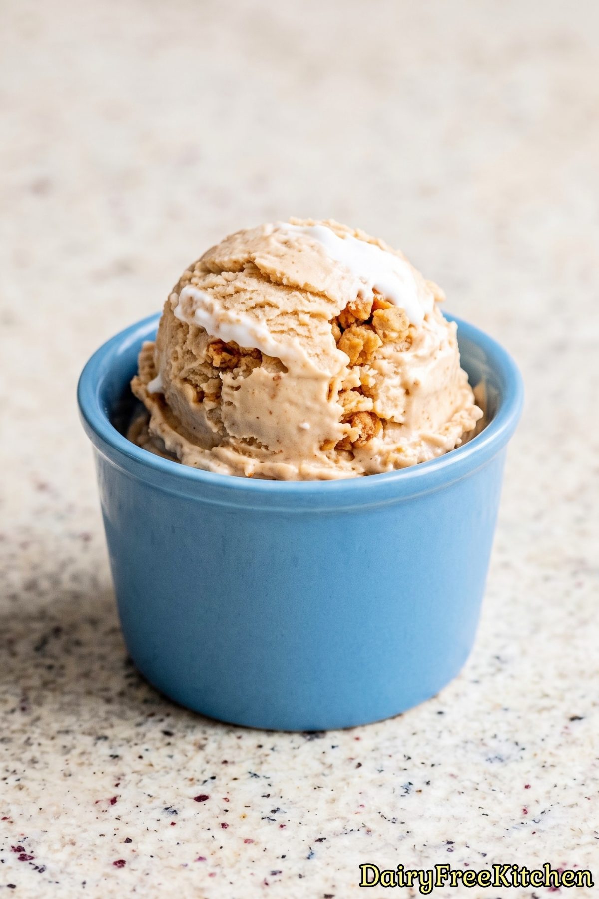 Dairy free oatmeal cream pie ice cream scoop