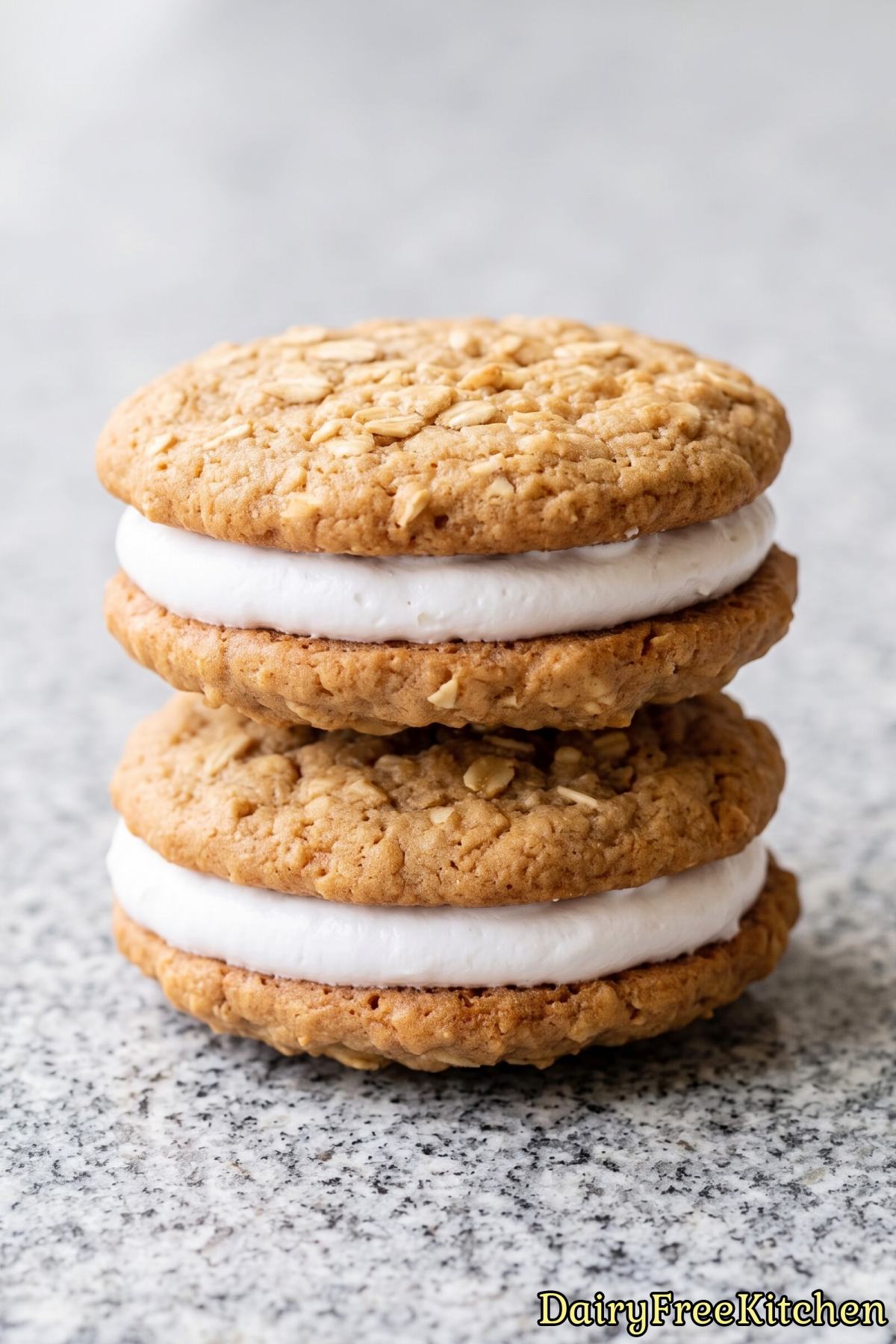 Chewy oatmeal sandwich cookies dairy free