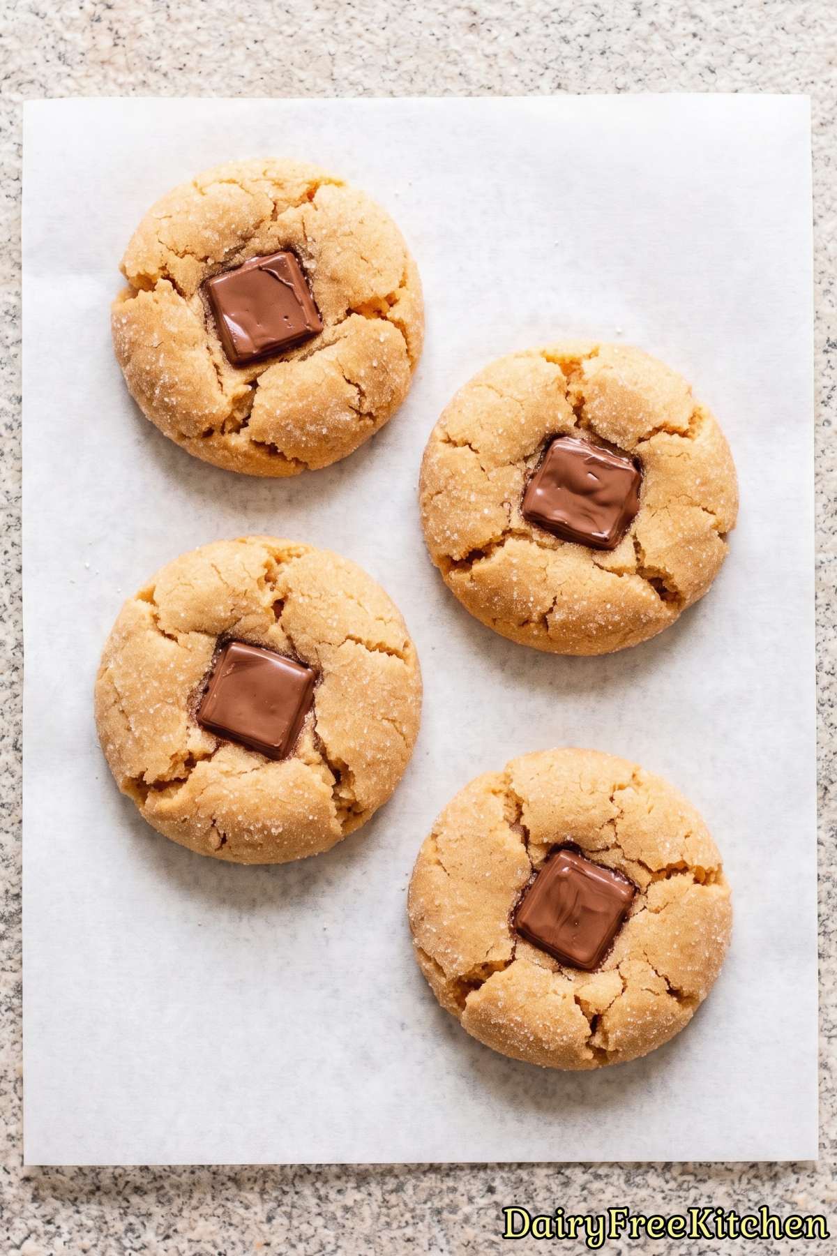 Chewy dairy free peanut butter blossoms