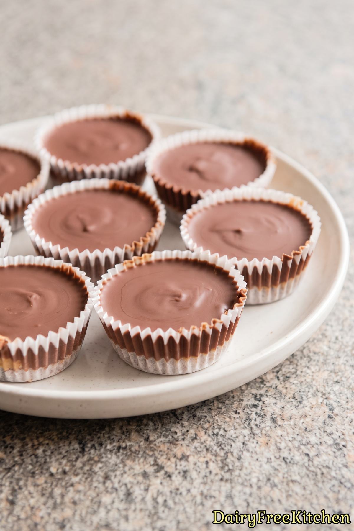 Sweet dark chocolate peanut butter cups