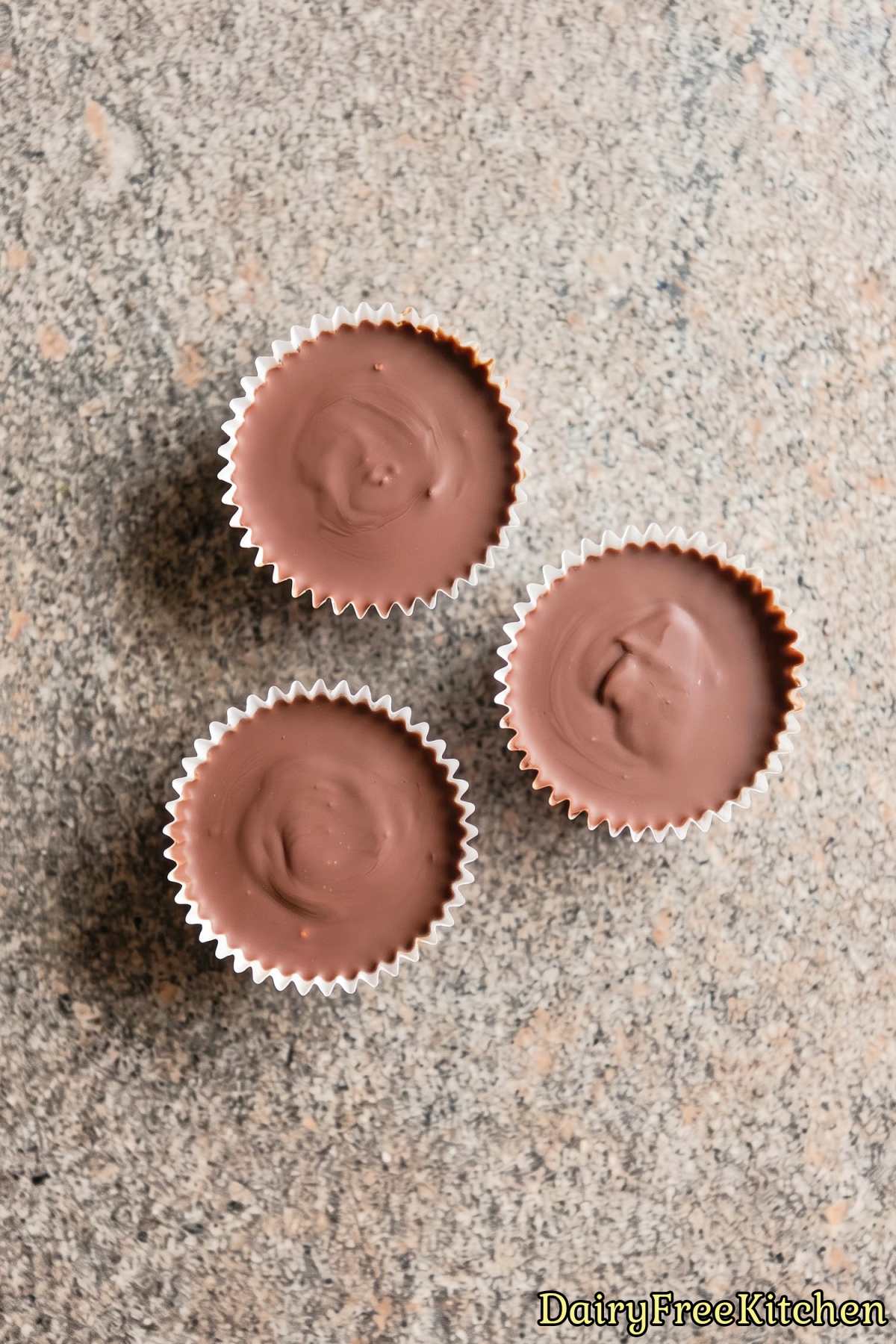 Bite sized dairy free peanut butter cups
