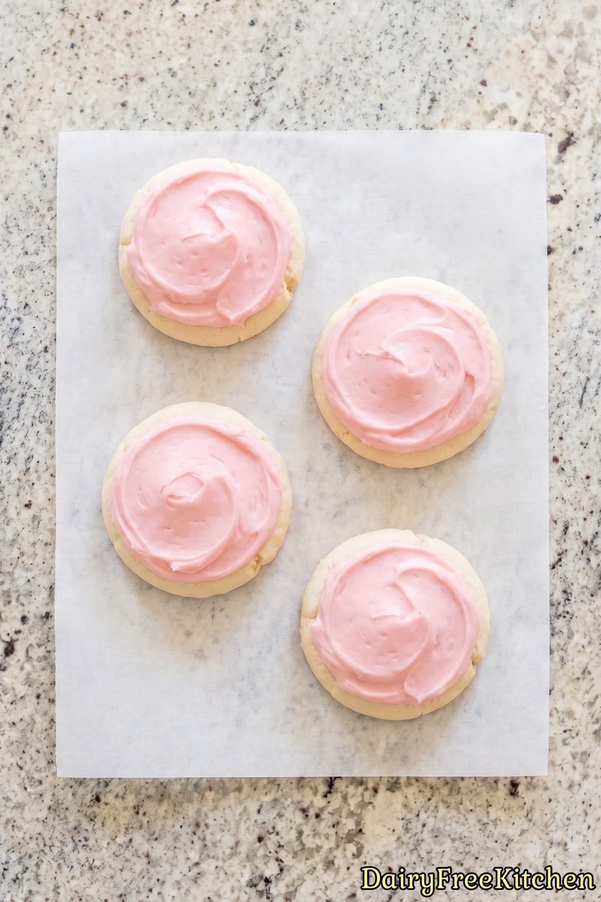 Easy dairy free pink sugar cookies