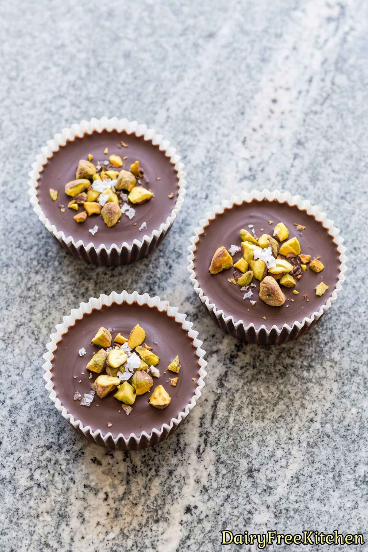 No dairy pistachio chocolate cups