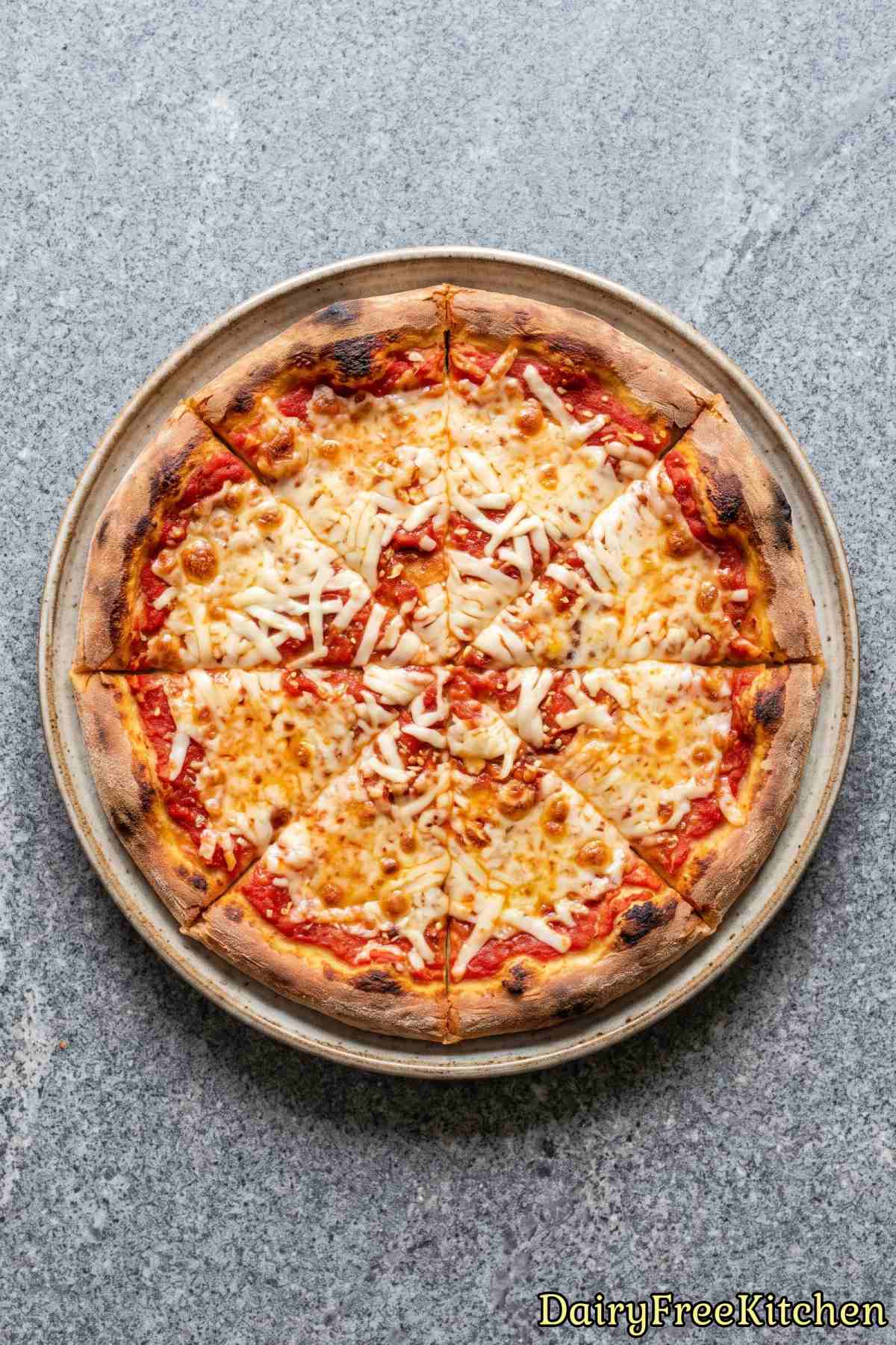 Golden crust dairy free pizza margherita