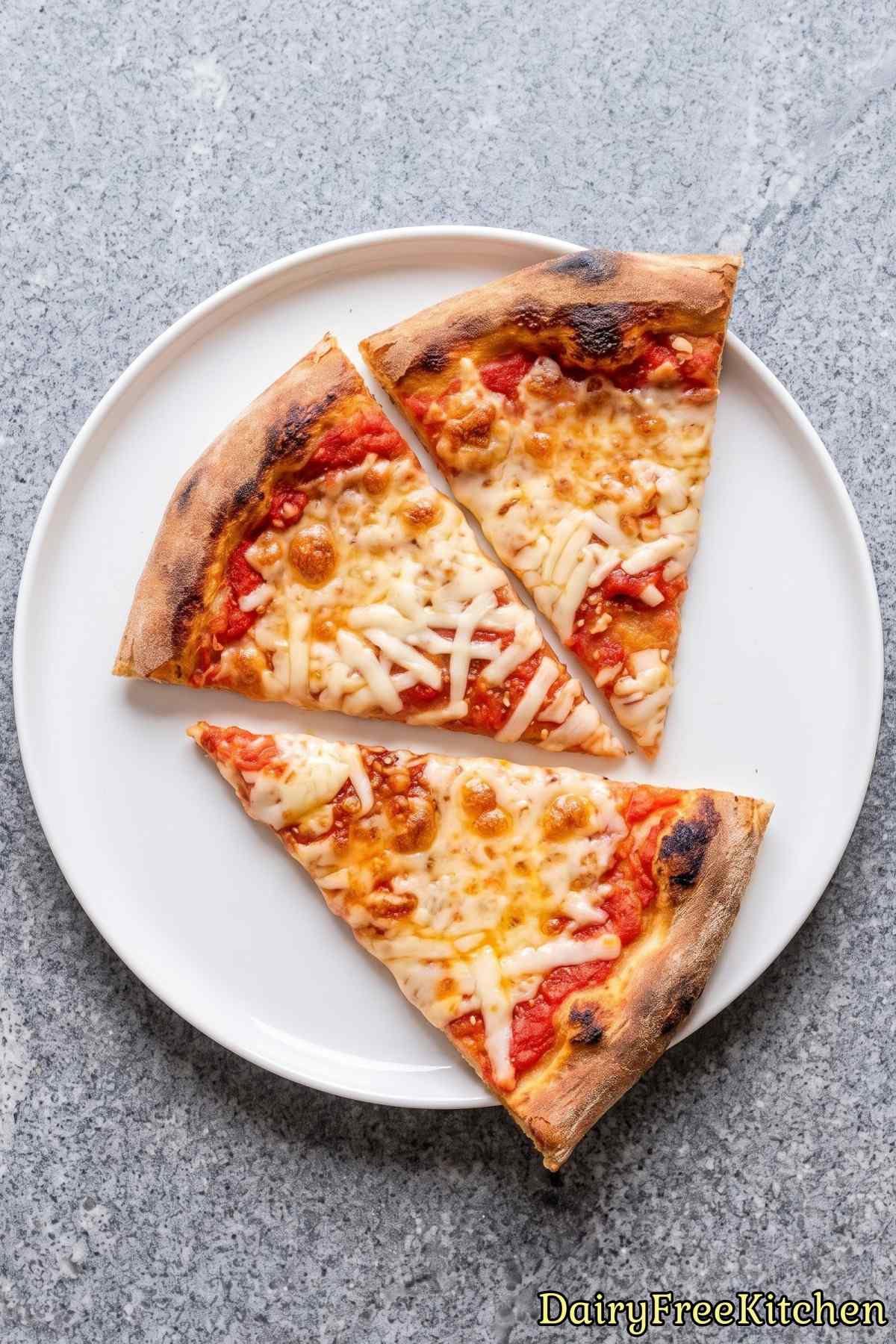 Homemade dairy free pizza margherita