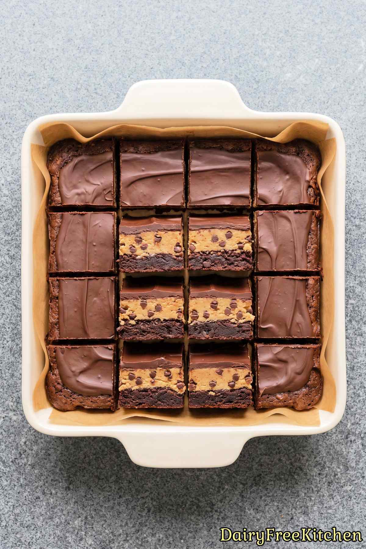 Dairy free protein cookie dough brownies