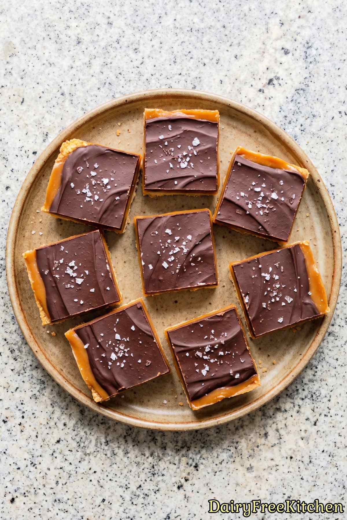 High protein dairy free millionaire bars