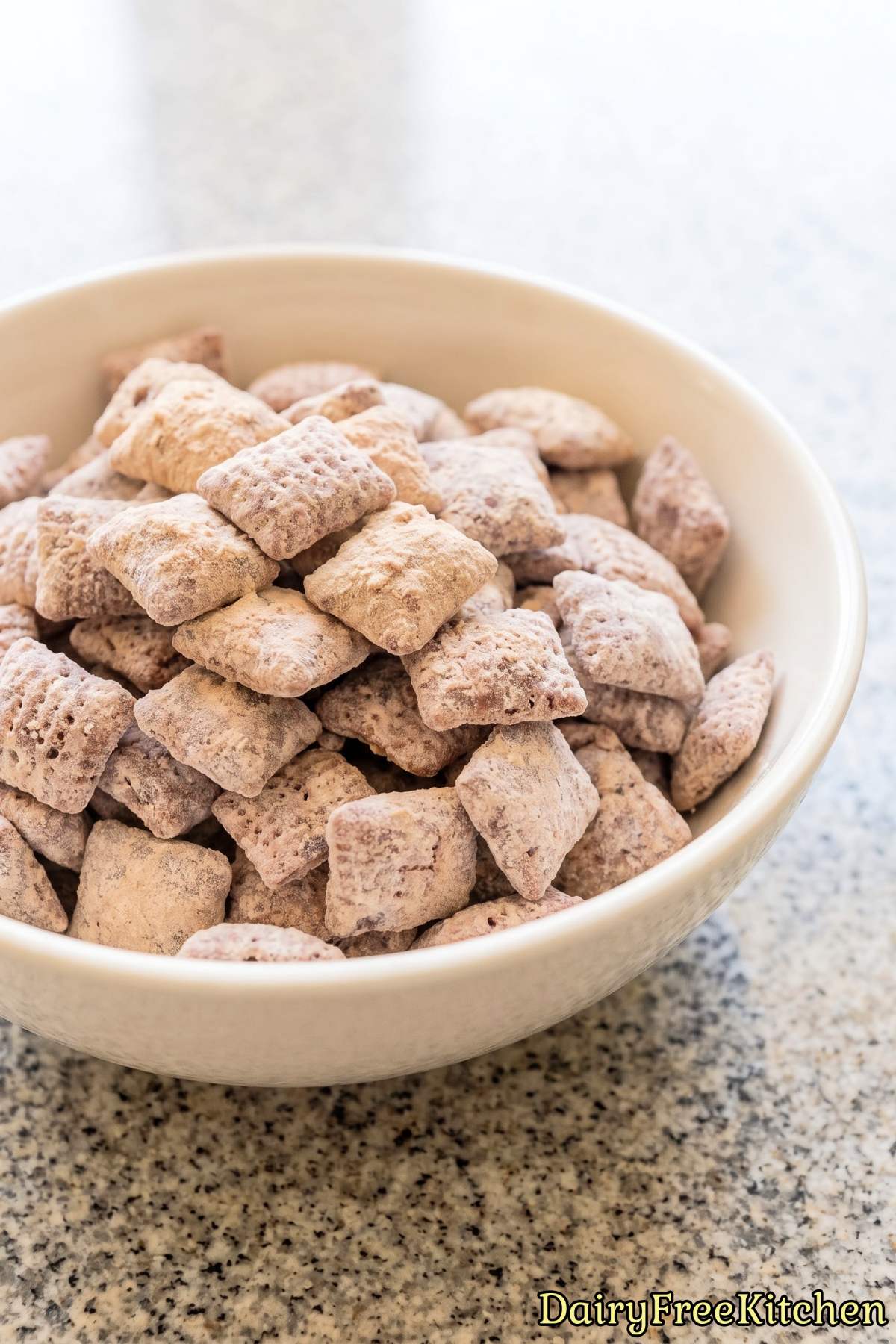 Easy dairy free muddy buddies recipe