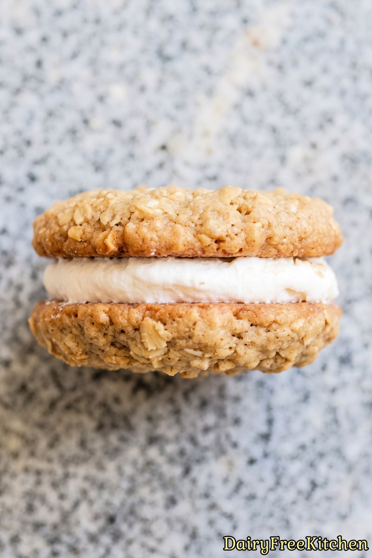 Healthy oatmeal cream pies with white filling