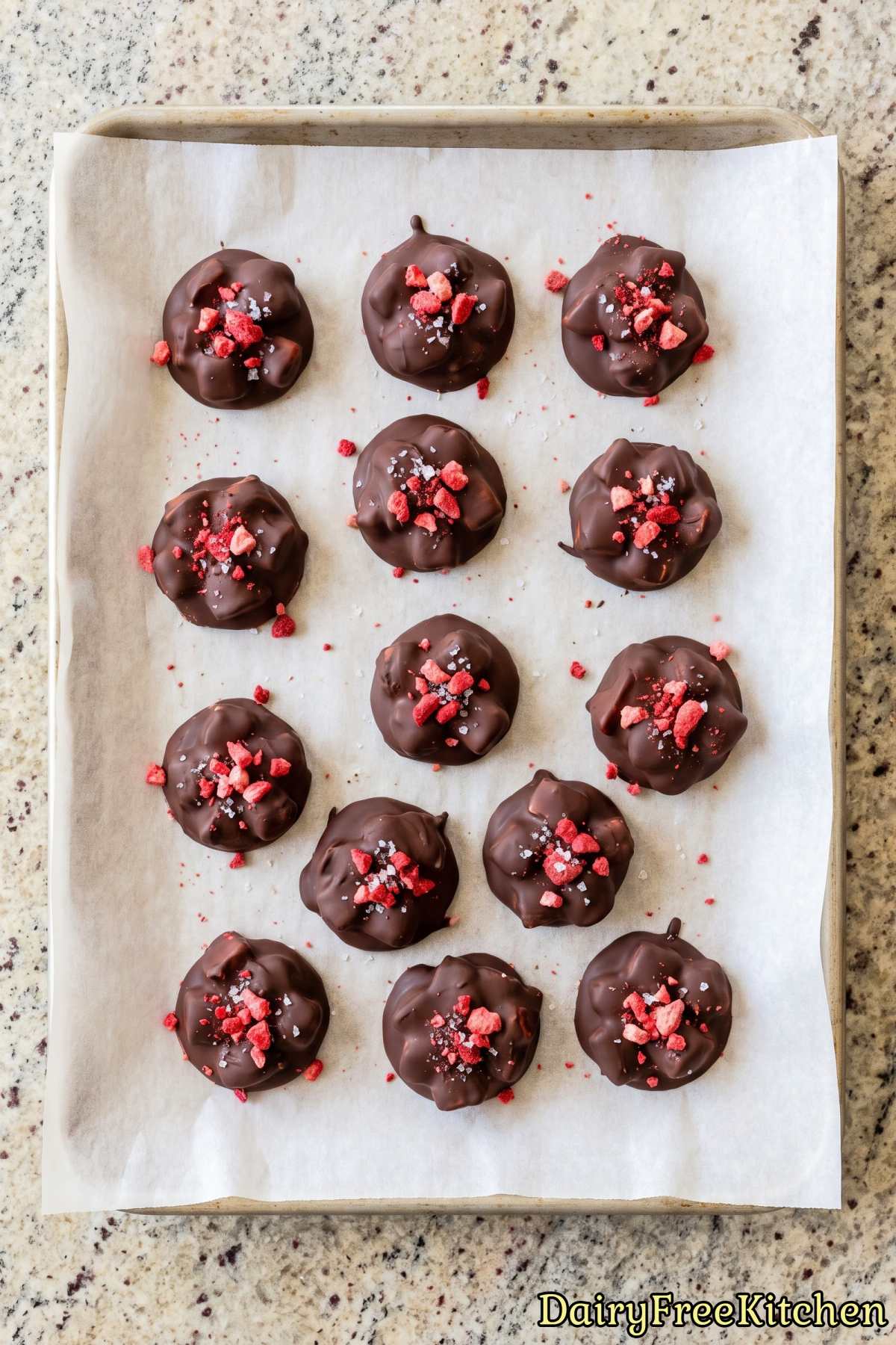 Sweet strawberry protein yogurt clusters