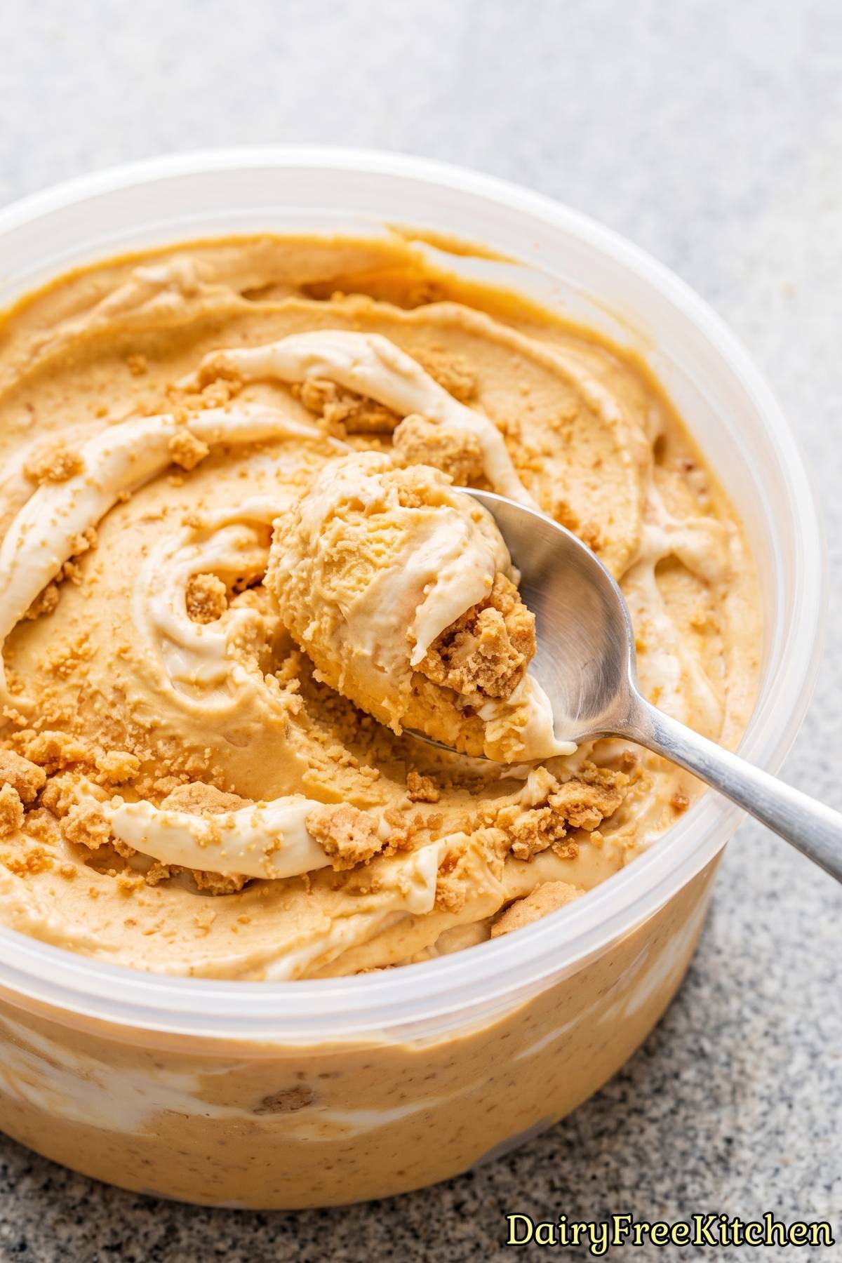 Dairy free pumpkin cheesecake ice cream