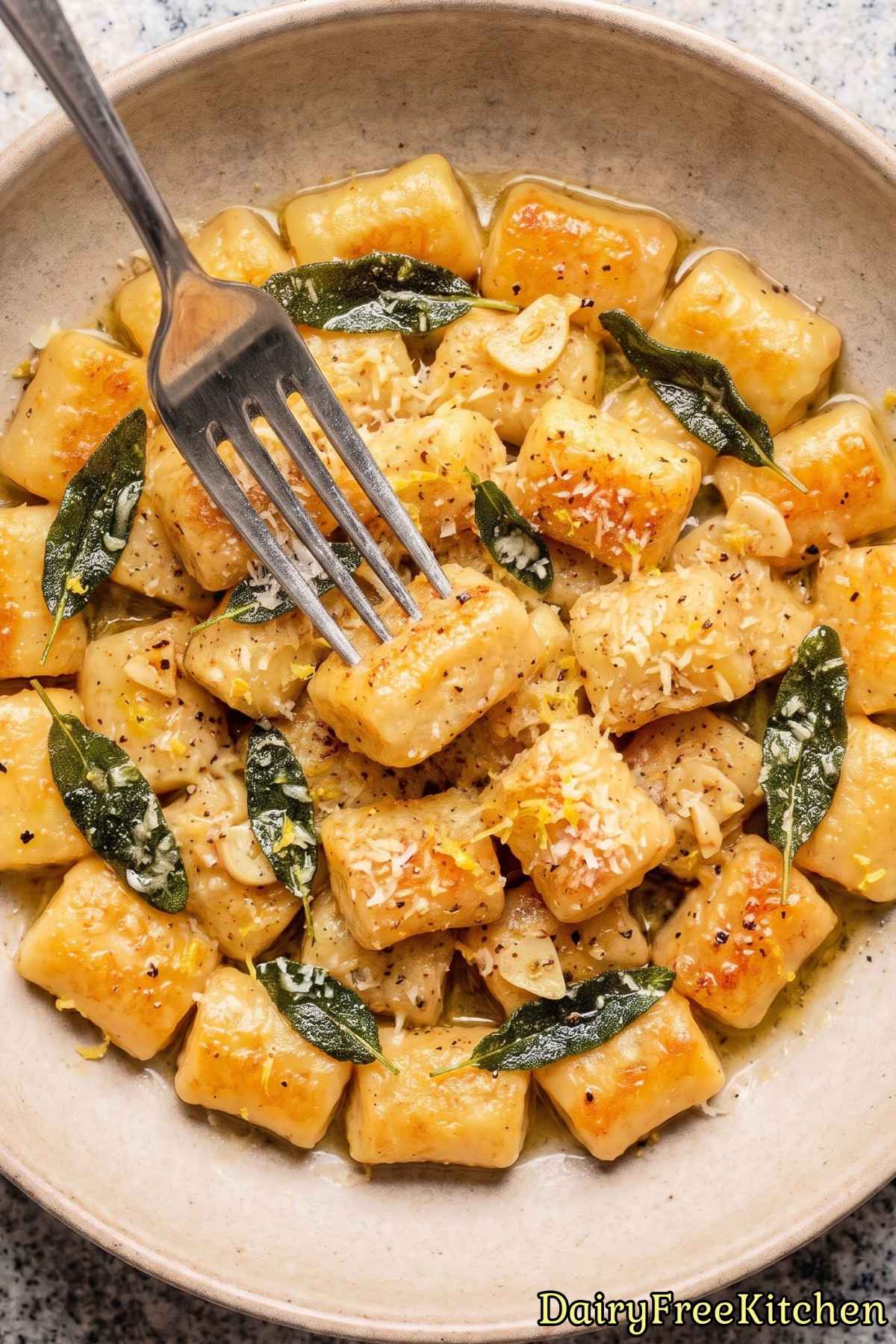 Savory sage butter potato gnocchi dinner