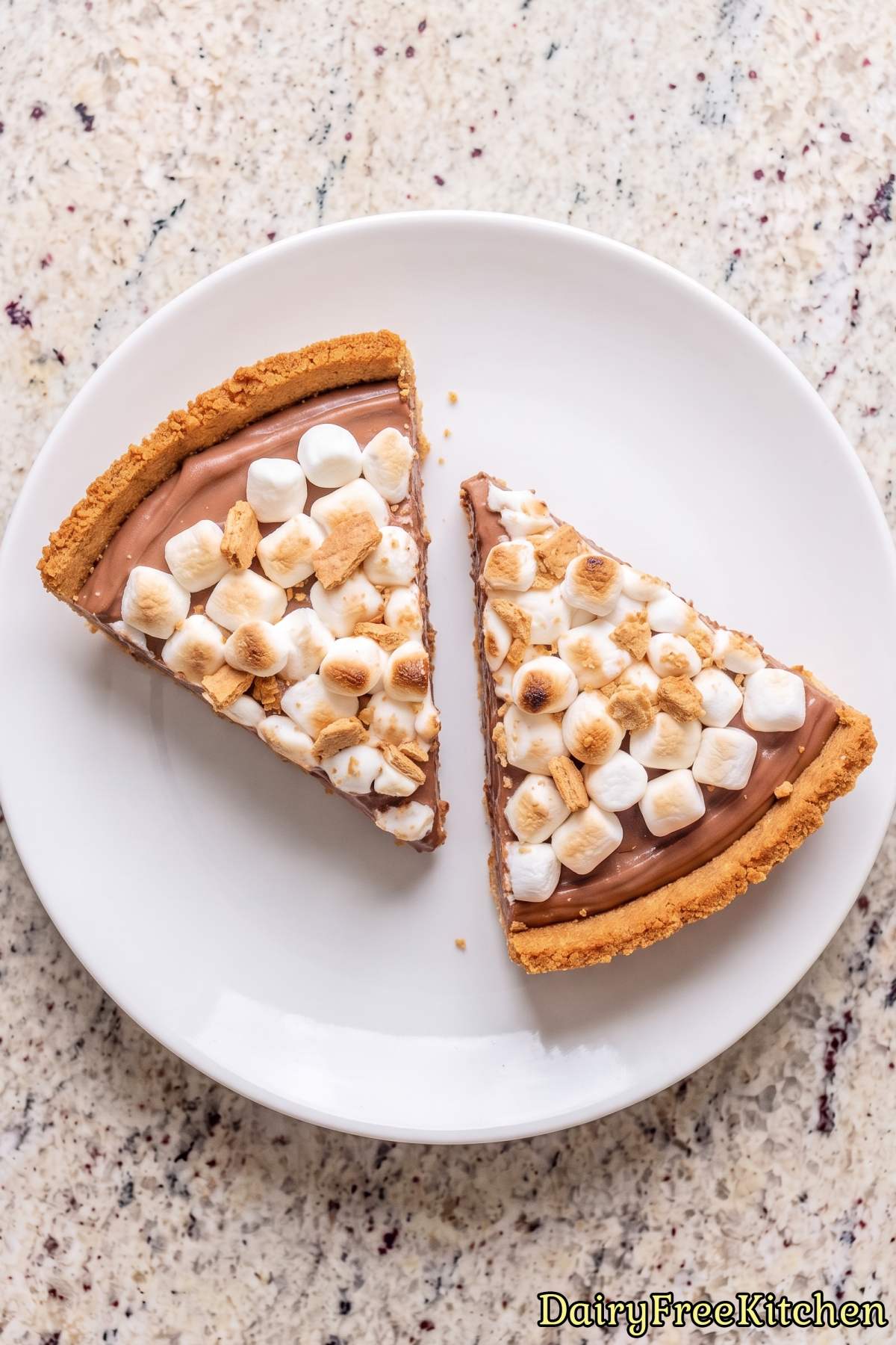 Dairy free s'mores pie dessert
