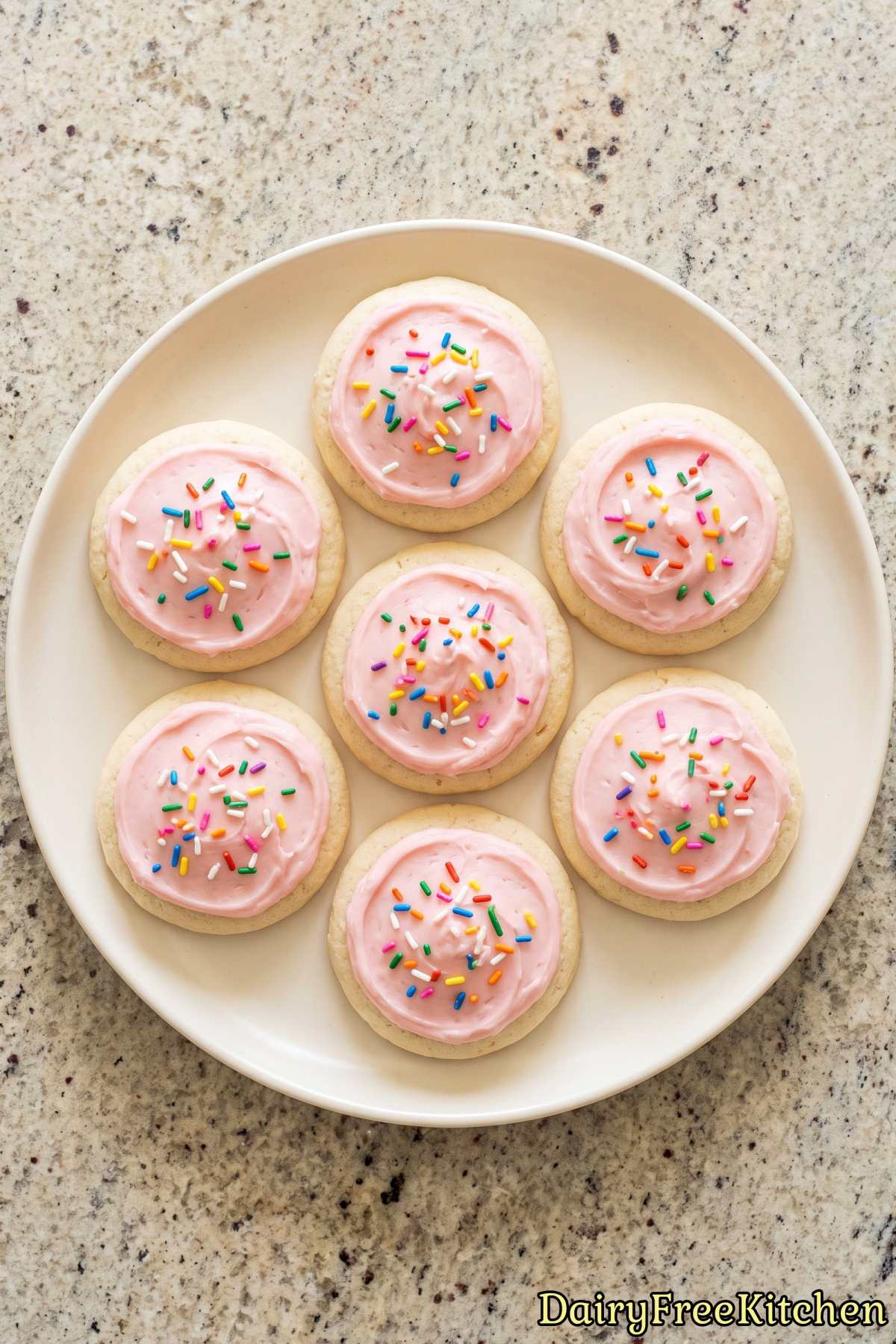 Sweet dairy free soft sugar cookies