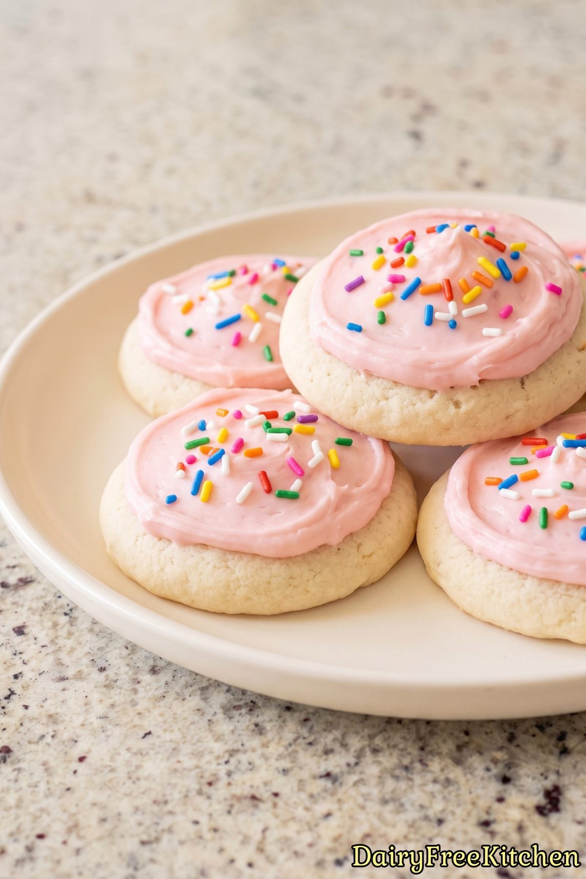 Homemade frosted dairy free sugar cookies