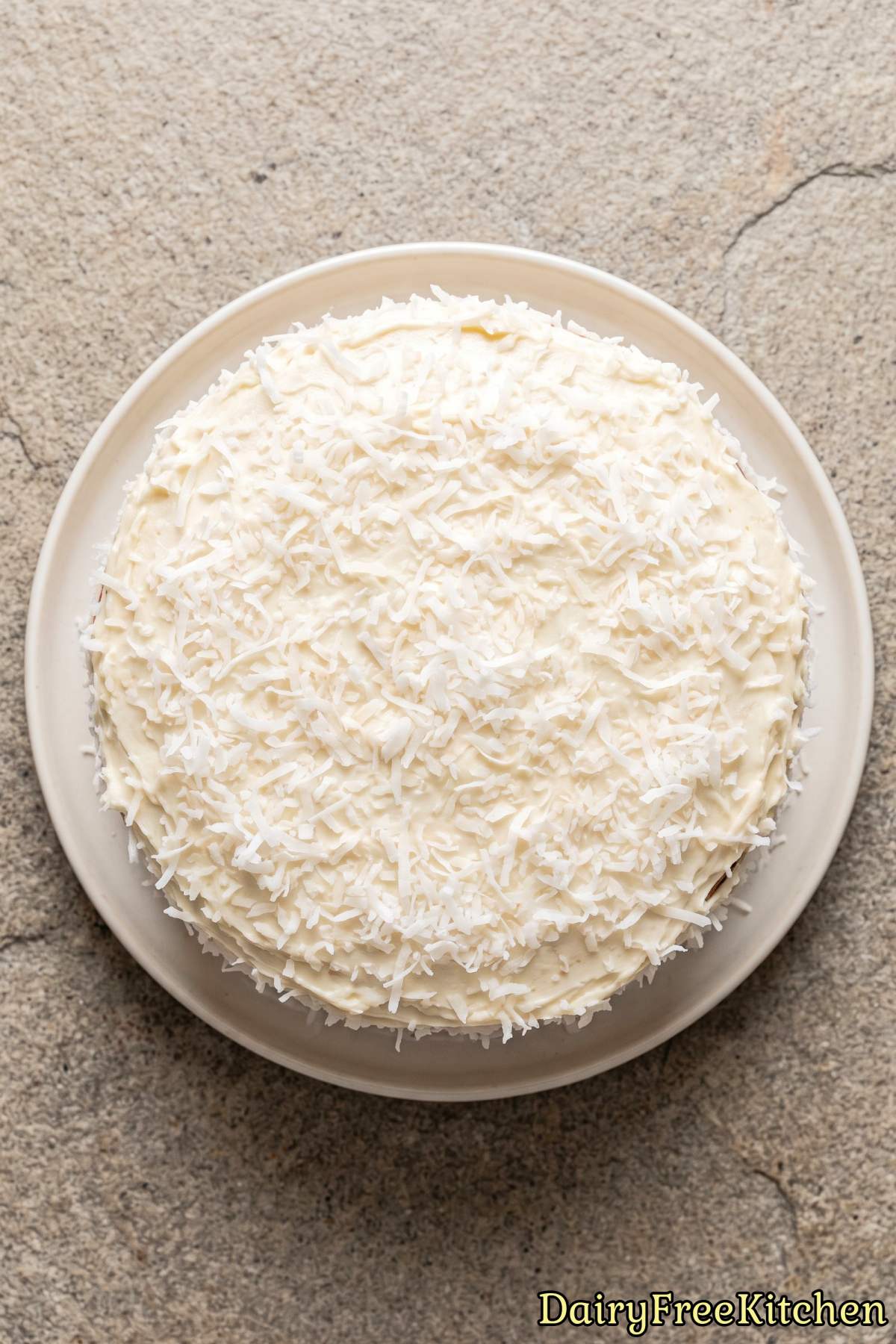 Soft Southern coconut cake without dairy
