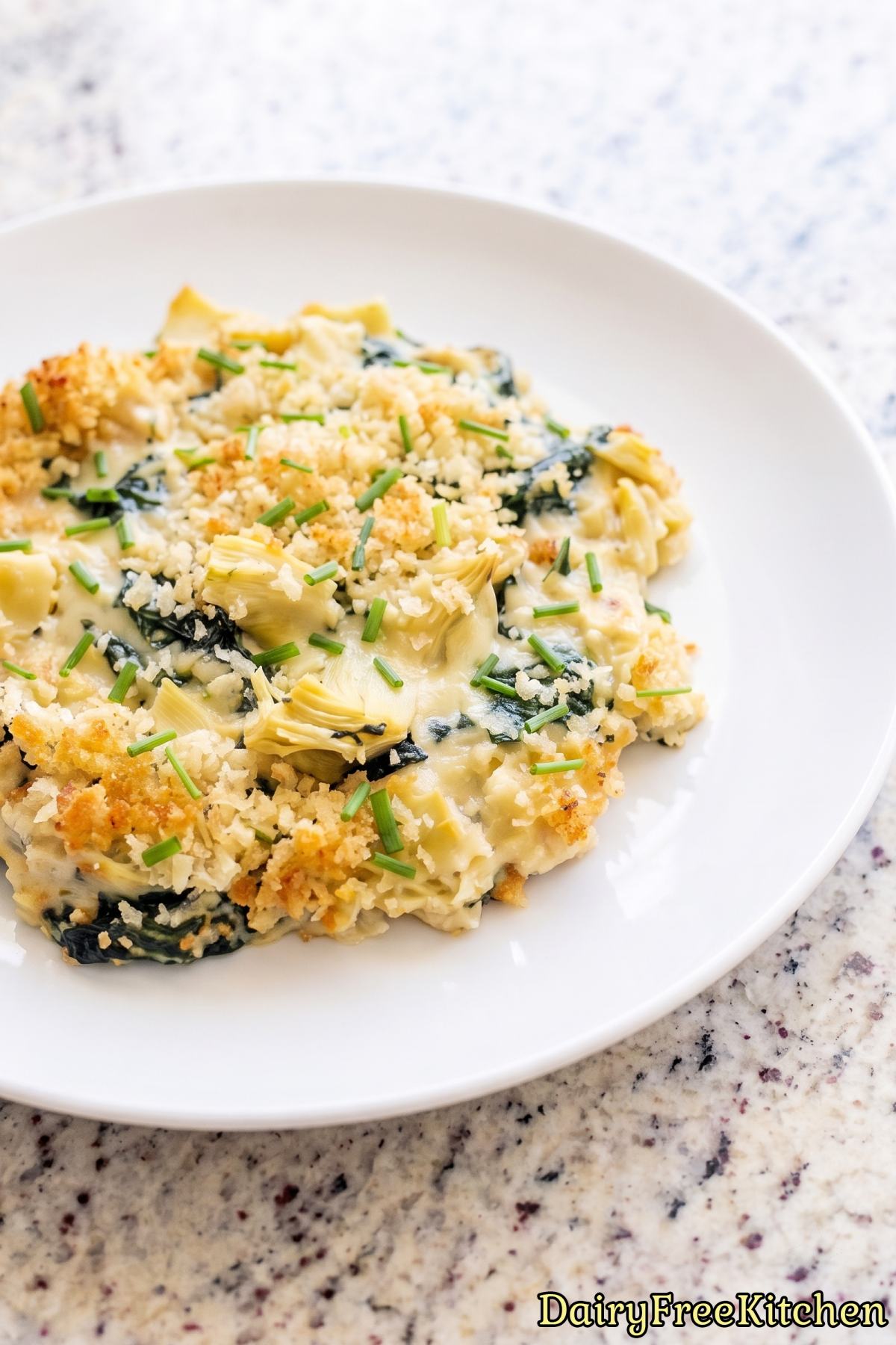 Savory vegan spinach artichoke dip