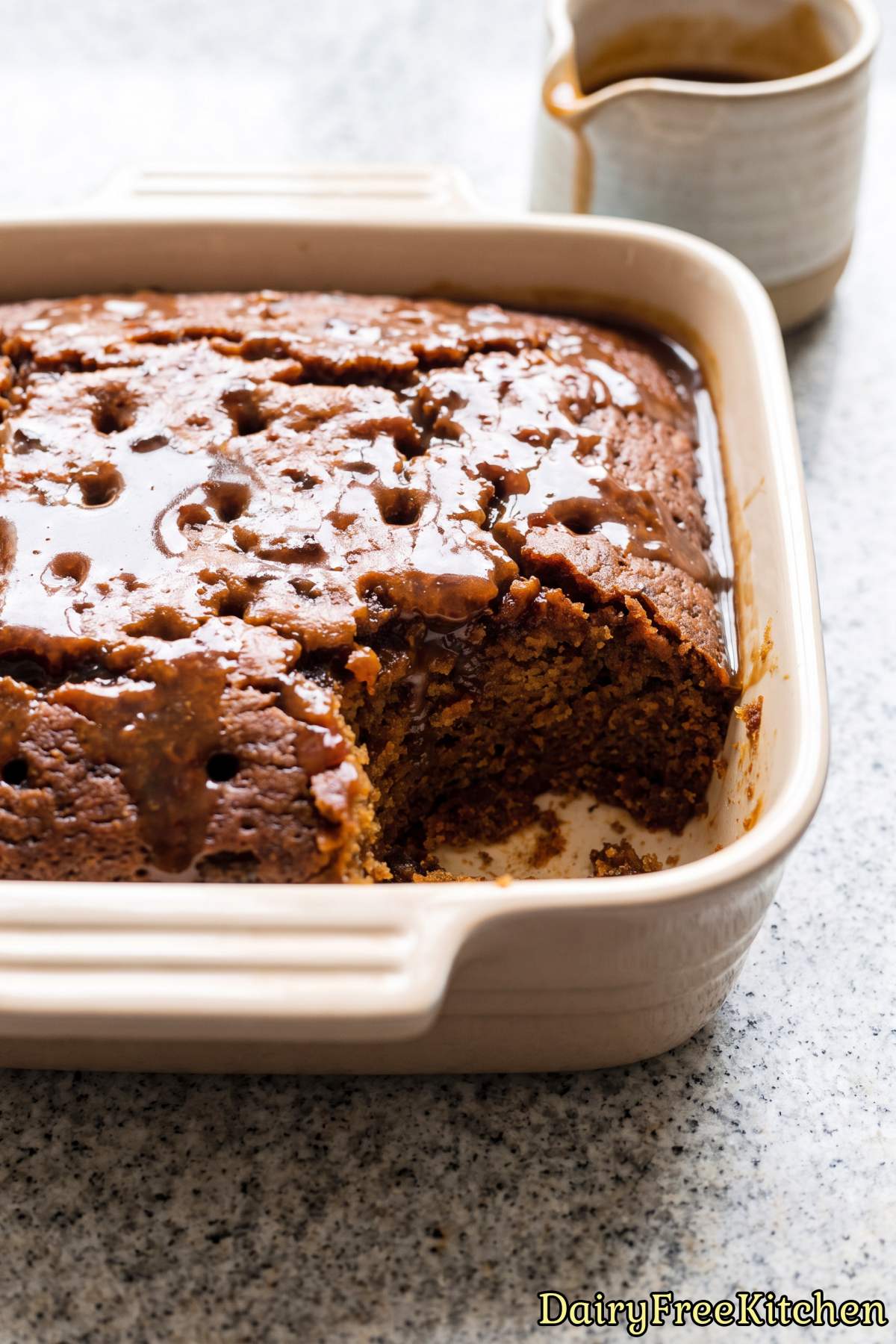 Classic dairy free sticky toffee pudding