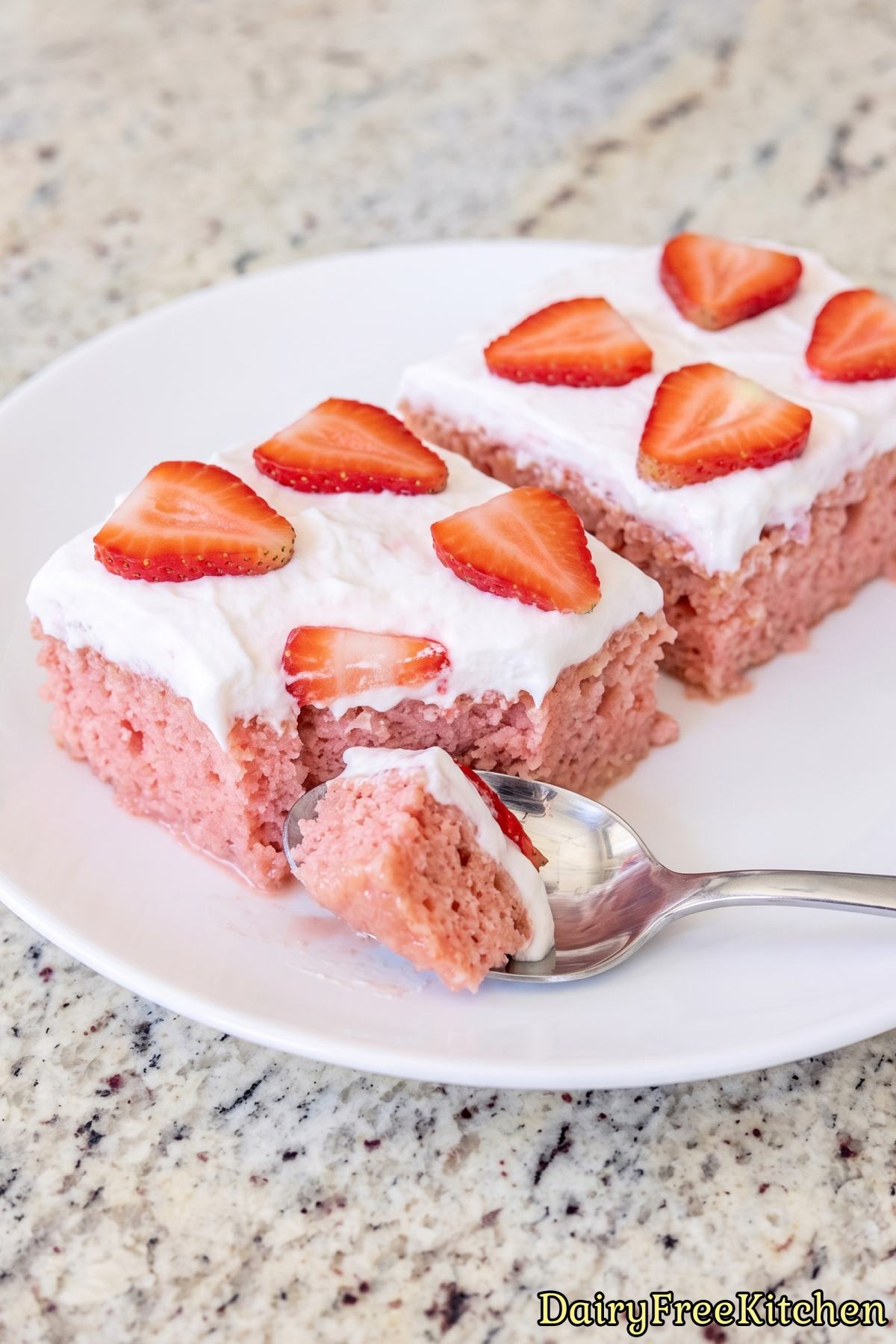 Homemade dairy free tres leches cake