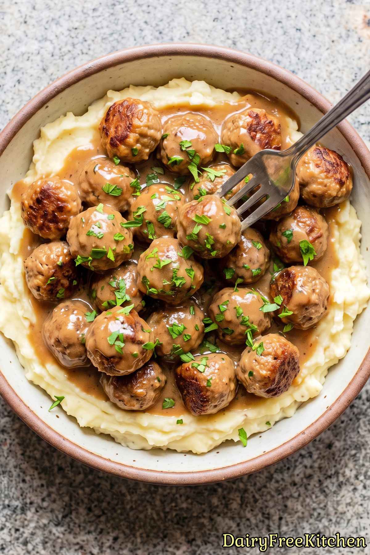 Swedish meatballs with dairy free cream sauce