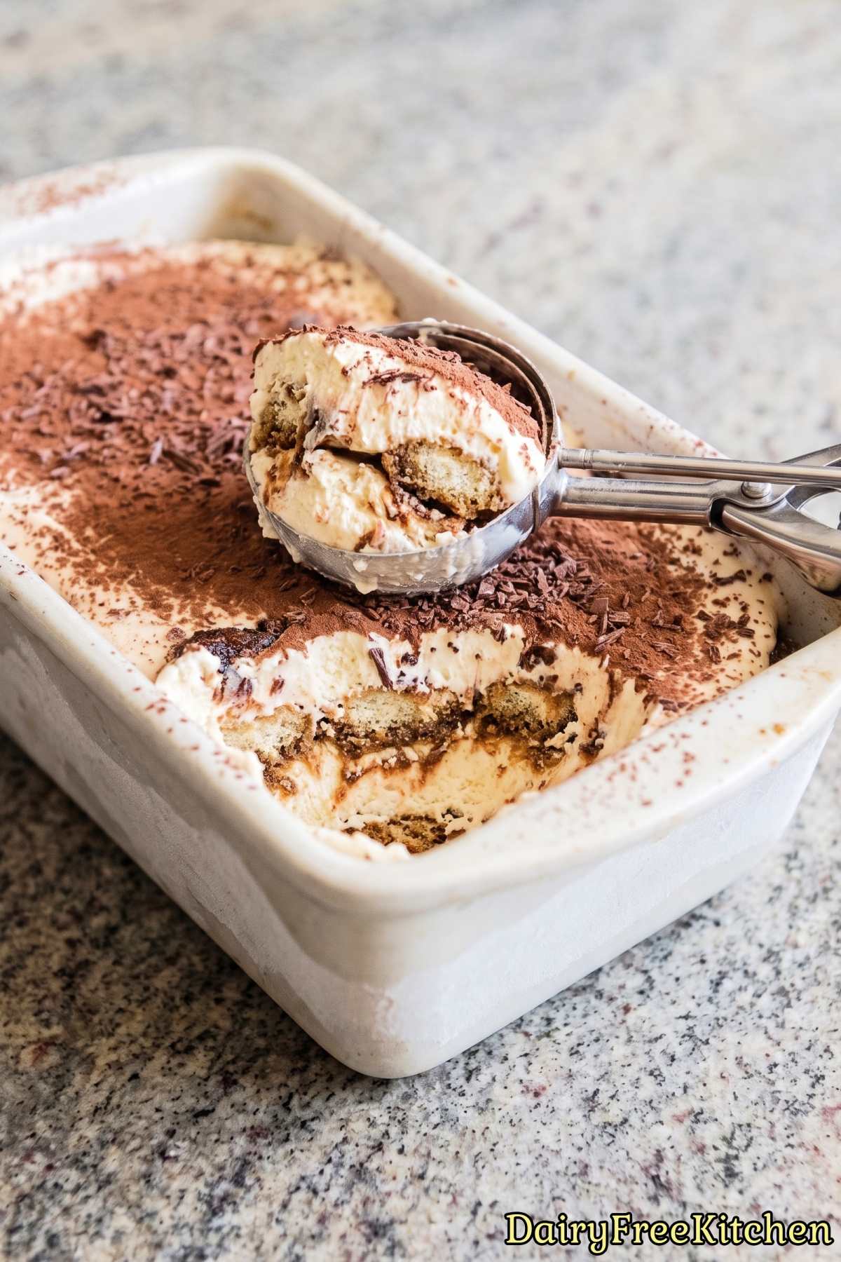 Simple dairy free tiramisu ice cream
