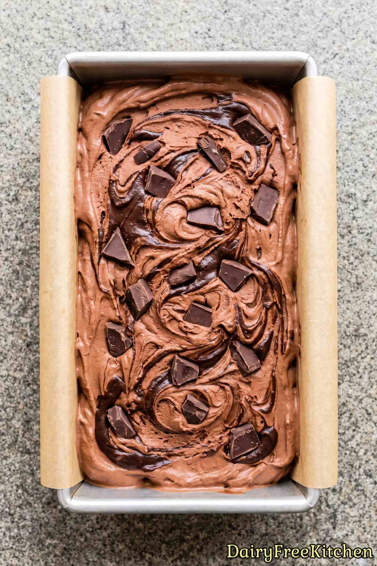 Creamy dairy free triple chocolate ice cream