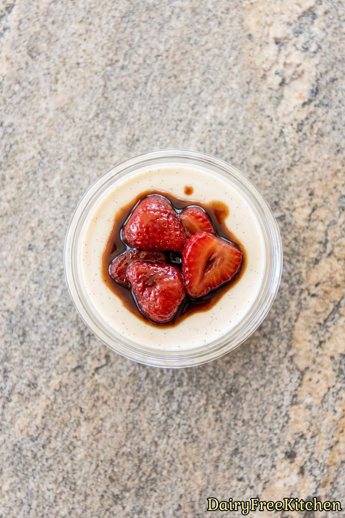Sweet homemade dairy free panna cotta