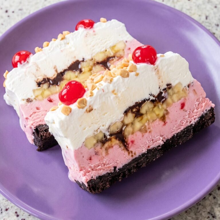 Dairy Free Banana Split Ice Cream Cake